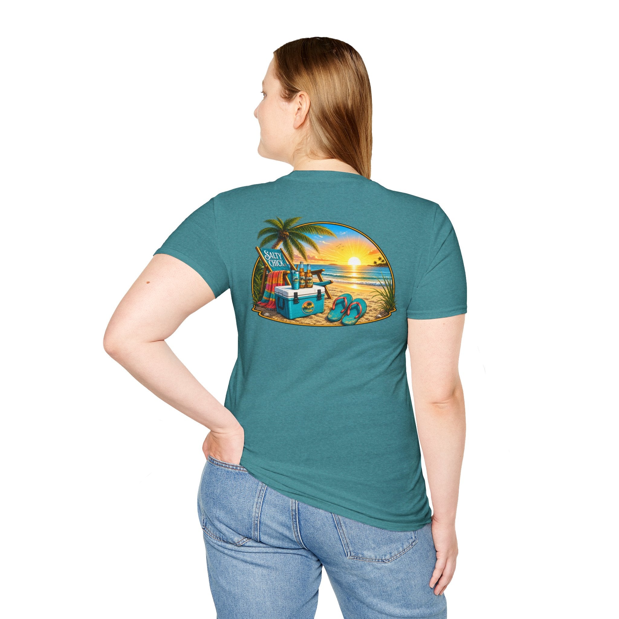 Cotton Tee- Beach Chair on Ocean