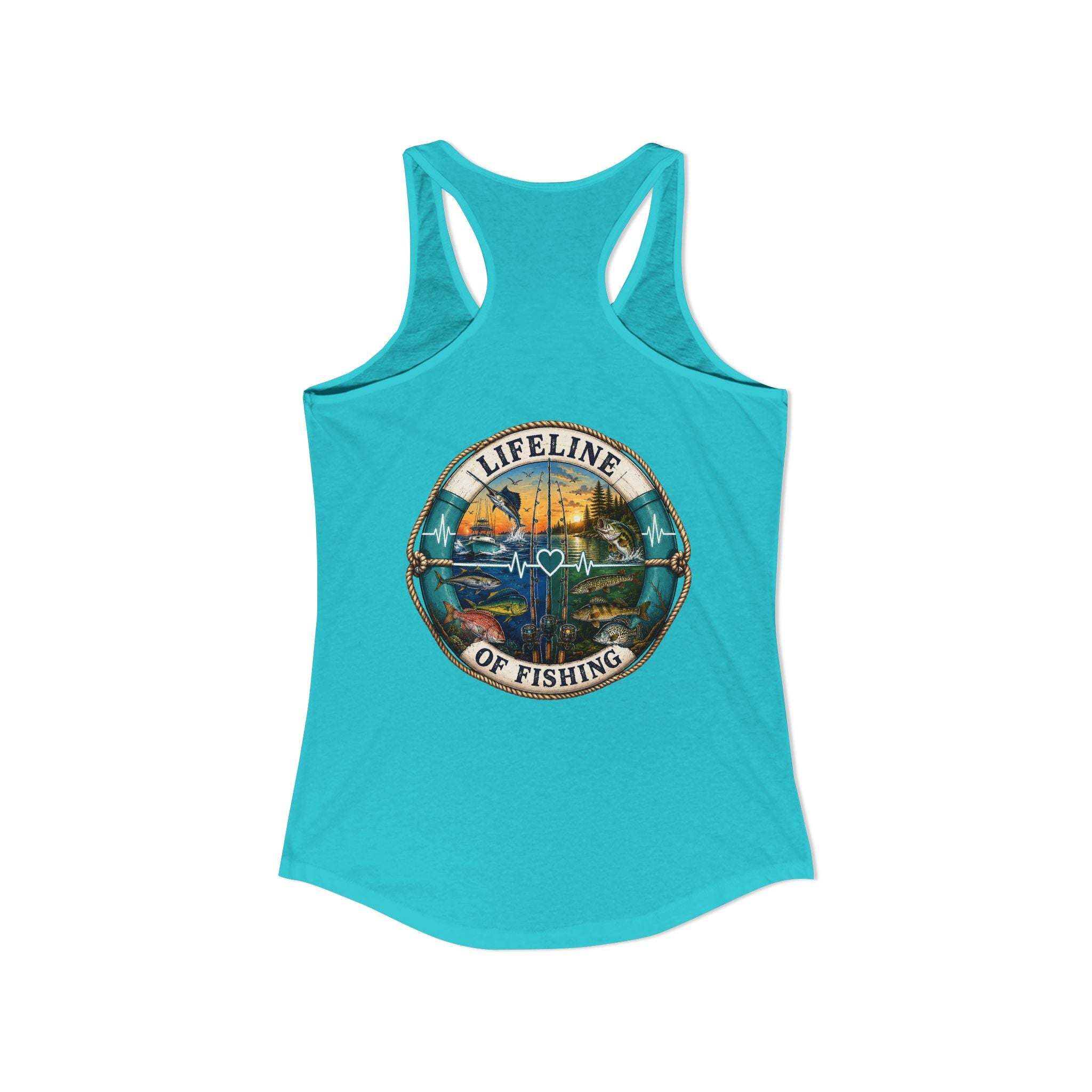 Performance Racerback Tank-Lifeline of fishing