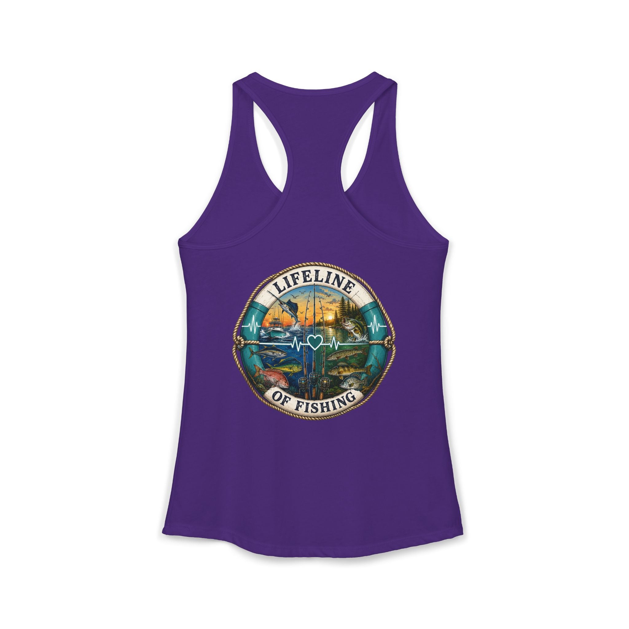 Performance Racerback Tank-Lifeline of fishing