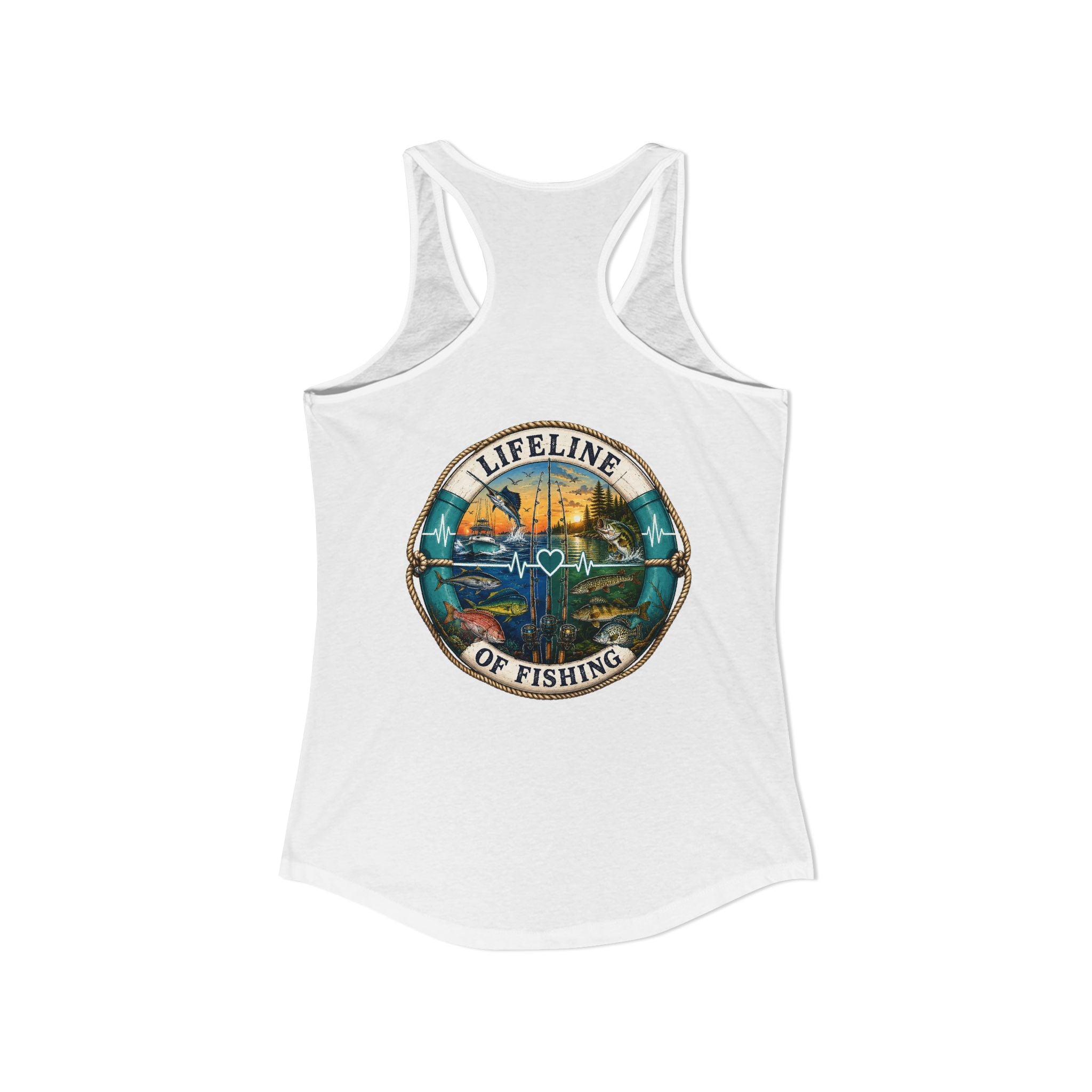 Performance Racerback Tank-Lifeline of fishing