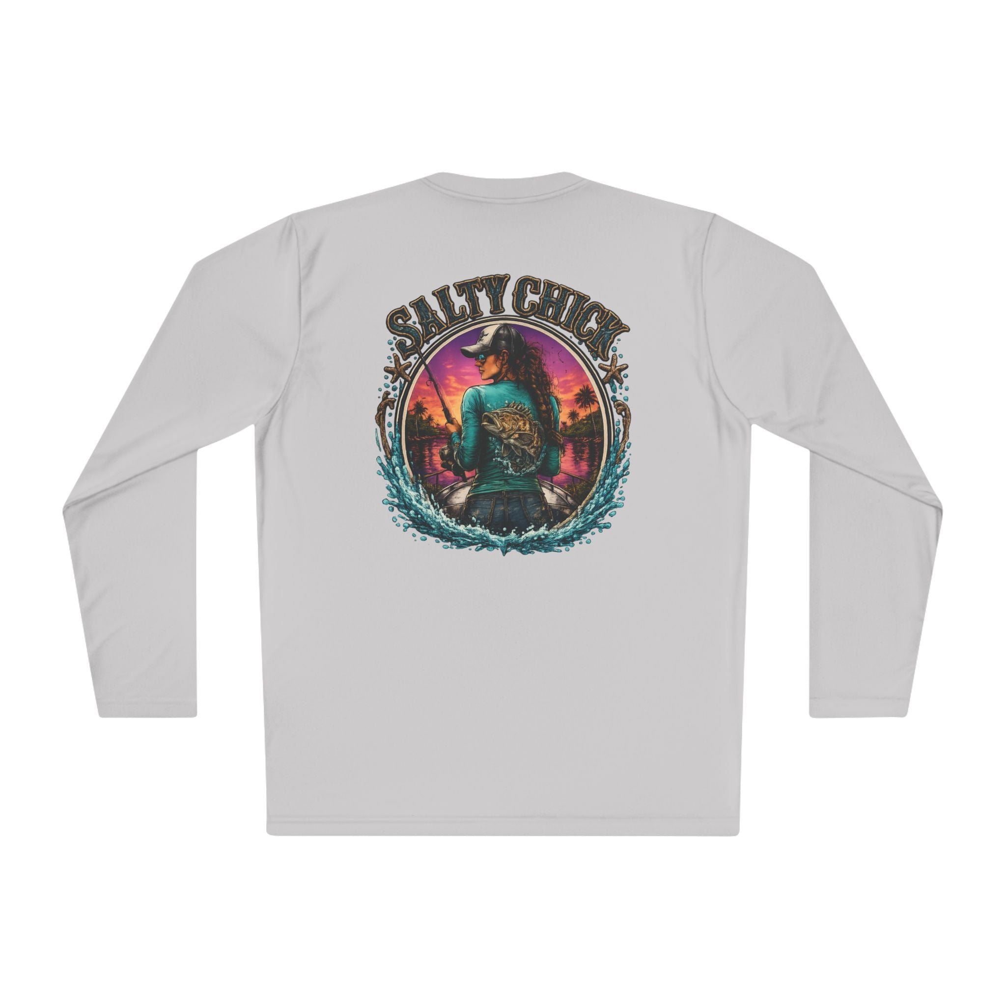 Unisex Moisture Wicking Long Sleeve Tee —Fishing