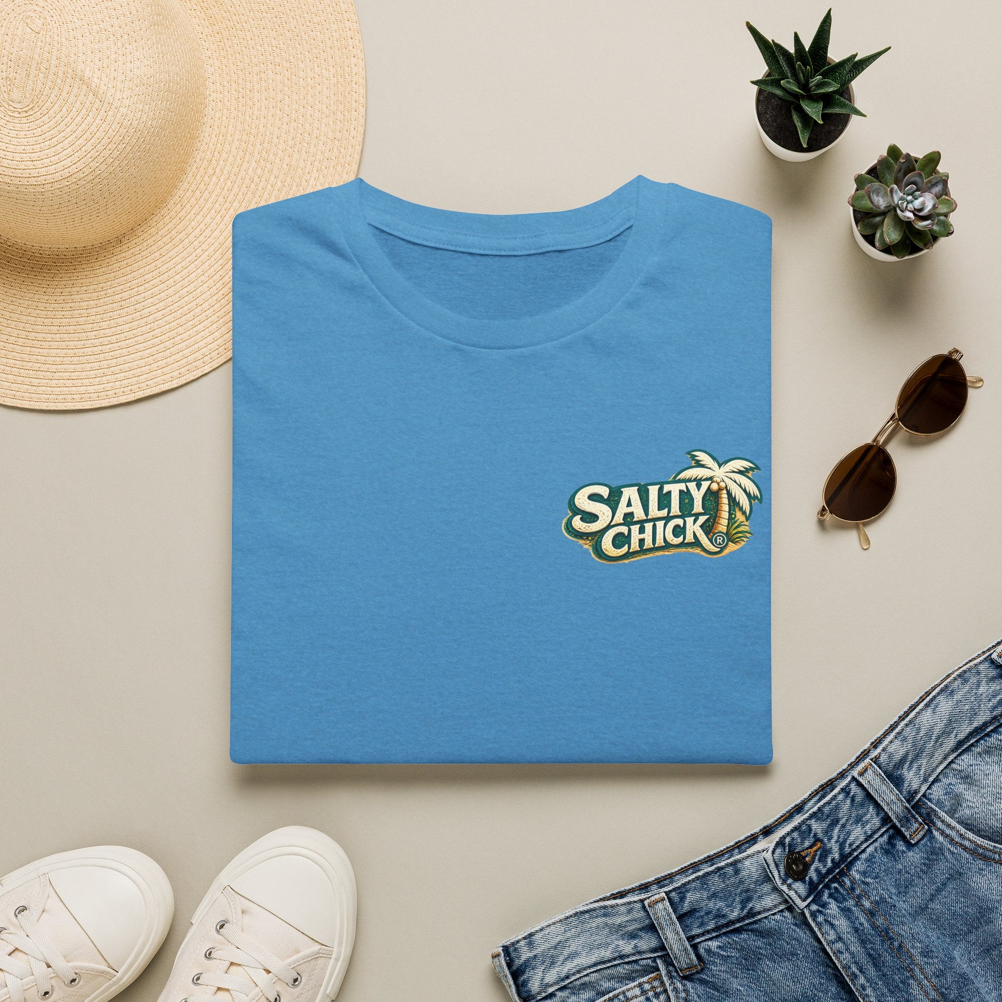 Cotton Tee- Beach Chair on Ocean
