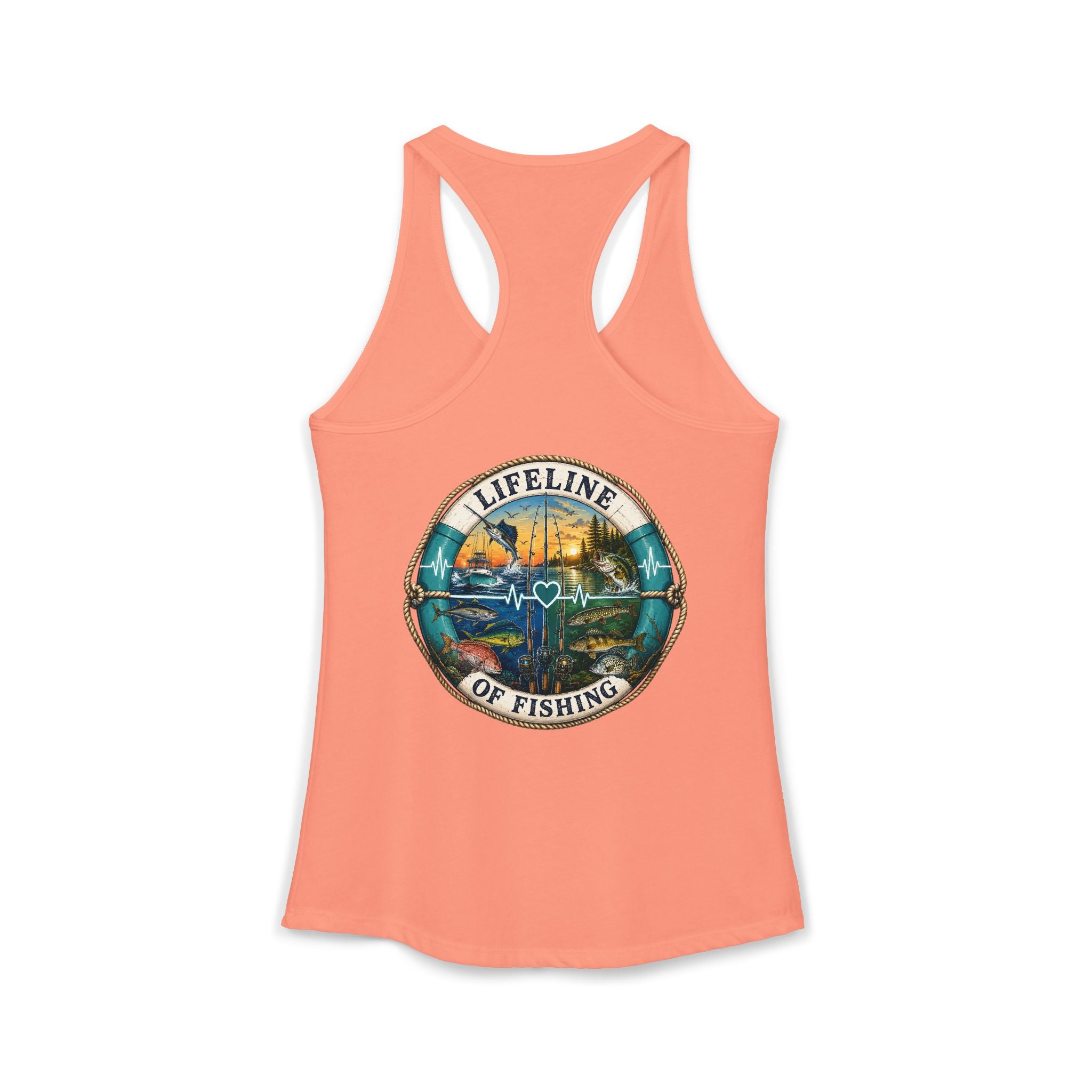 Performance Racerback Tank-Lifeline of fishing