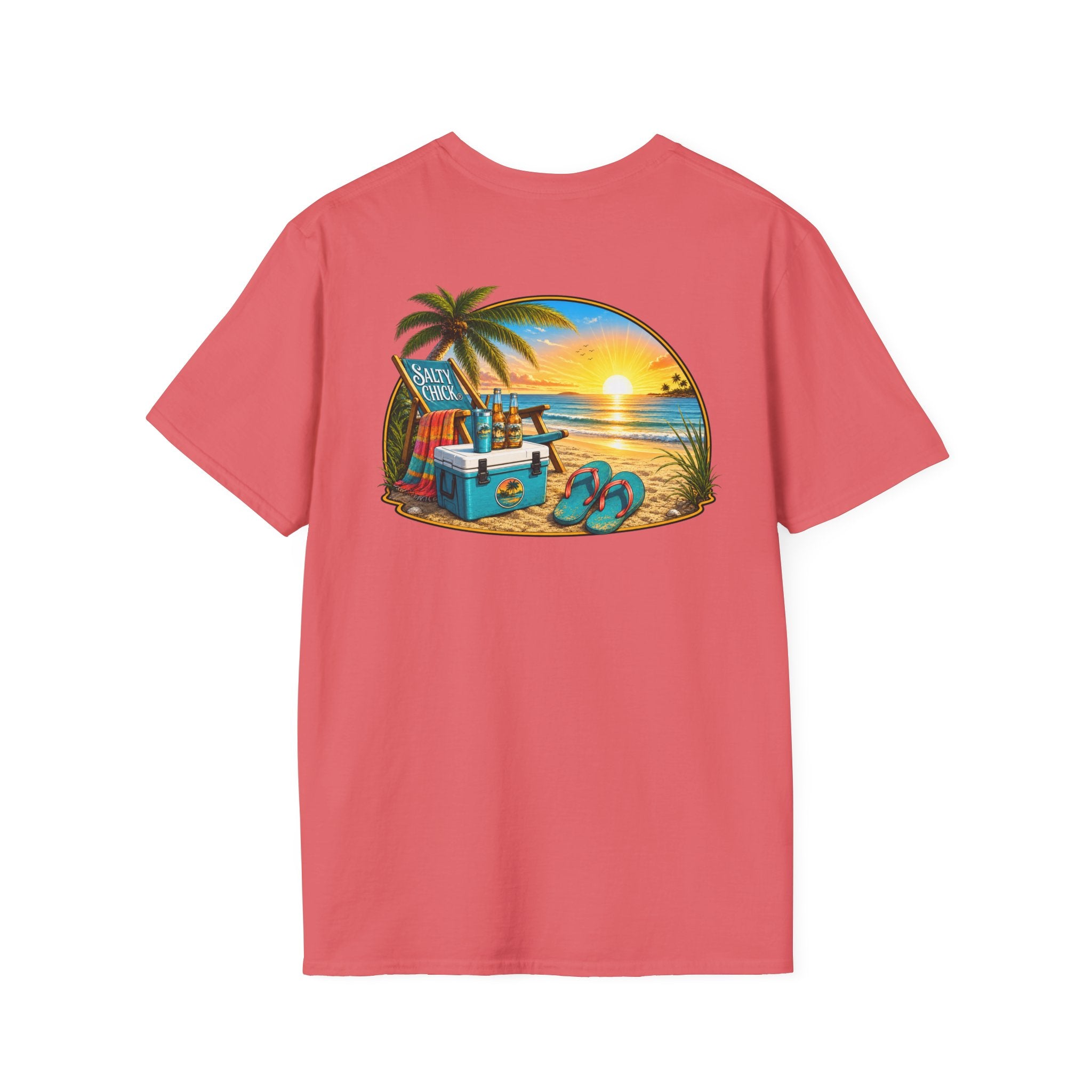 Cotton Tee- Beach Chair on Ocean