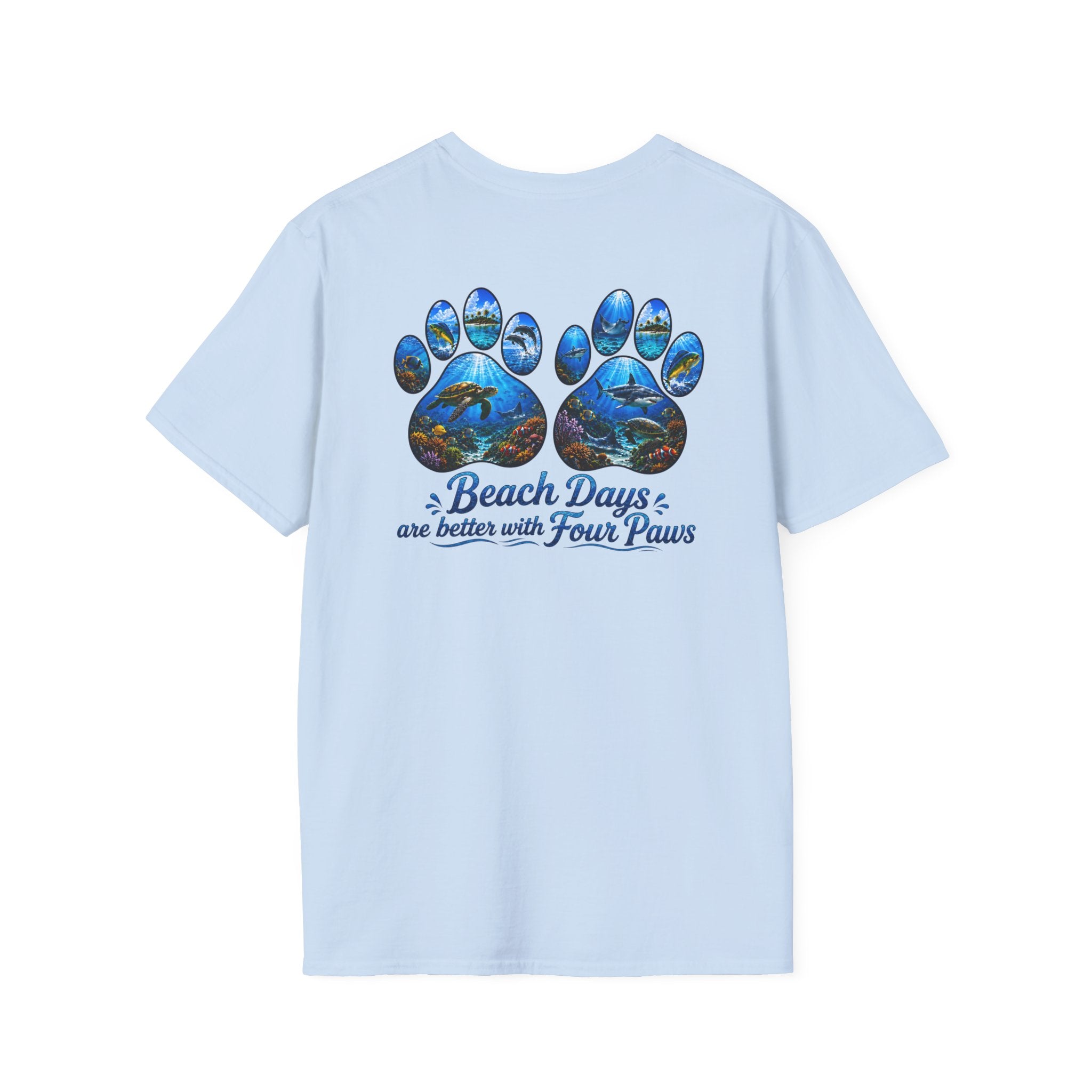 Cotton Tee- Beach days are better with four paws