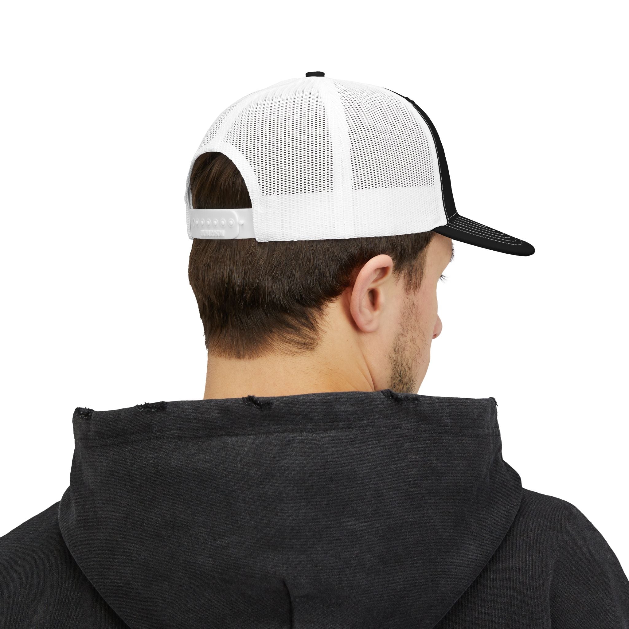 Trucker Snapback Hat-Salty Chick lettering