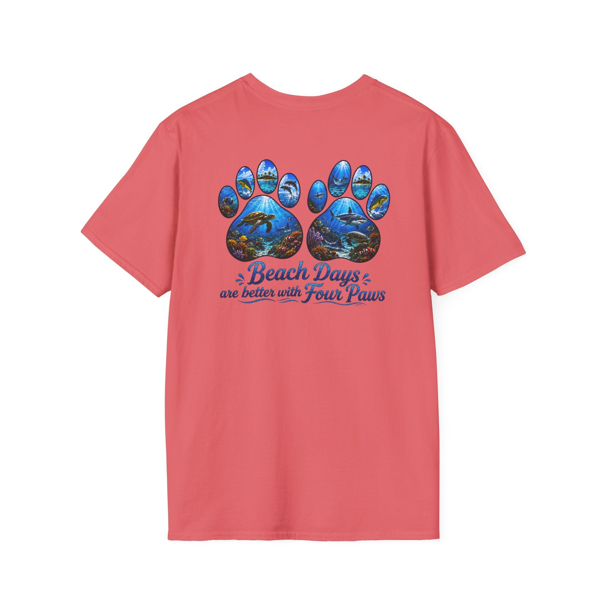 Cotton Tee- Beach days are better with four paws