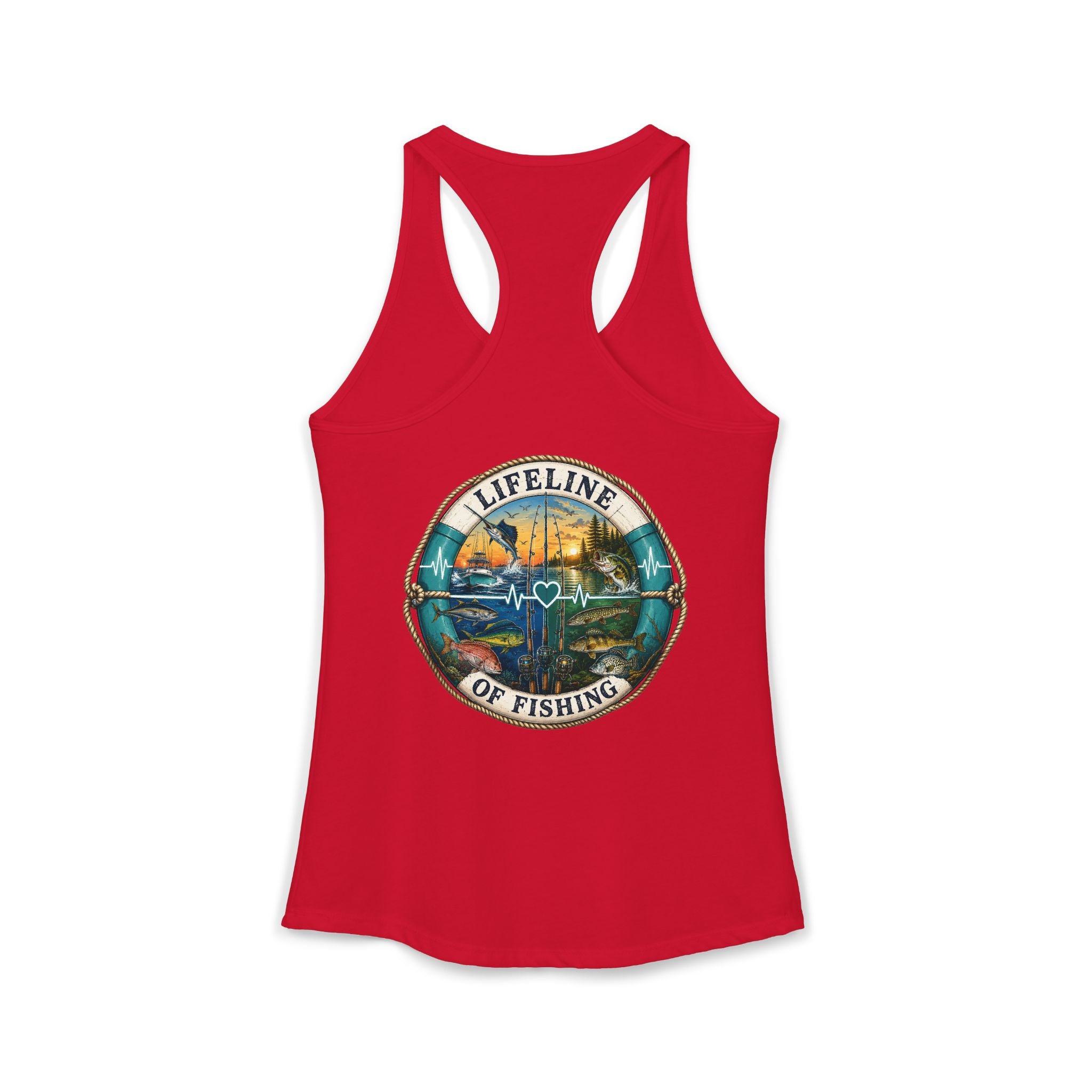 Performance Racerback Tank-Lifeline of fishing