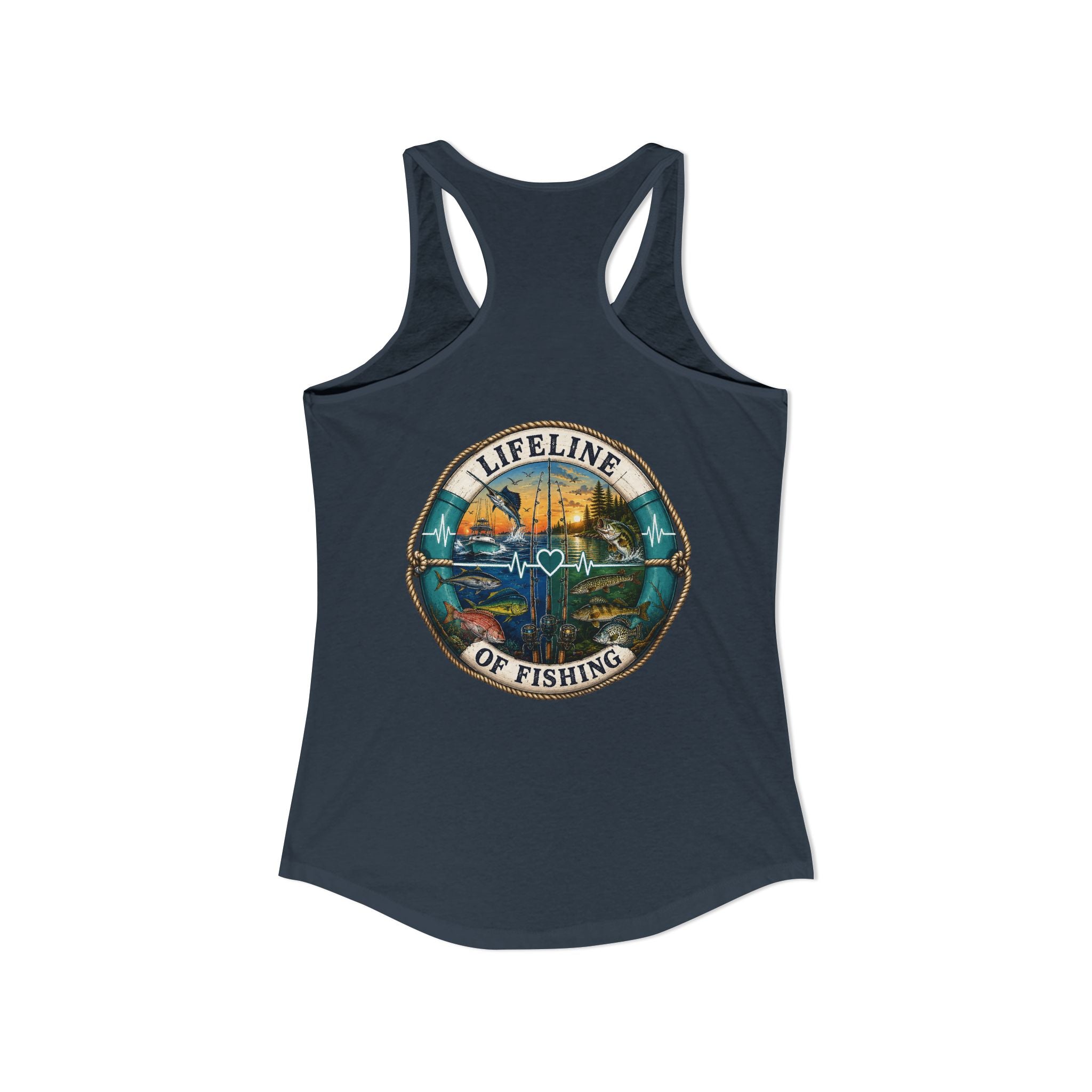 Performance Racerback Tank-Lifeline of fishing