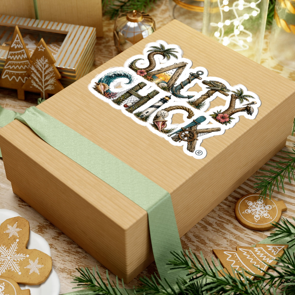 Cut Stick Sticker- unique Salty Chick lettering
