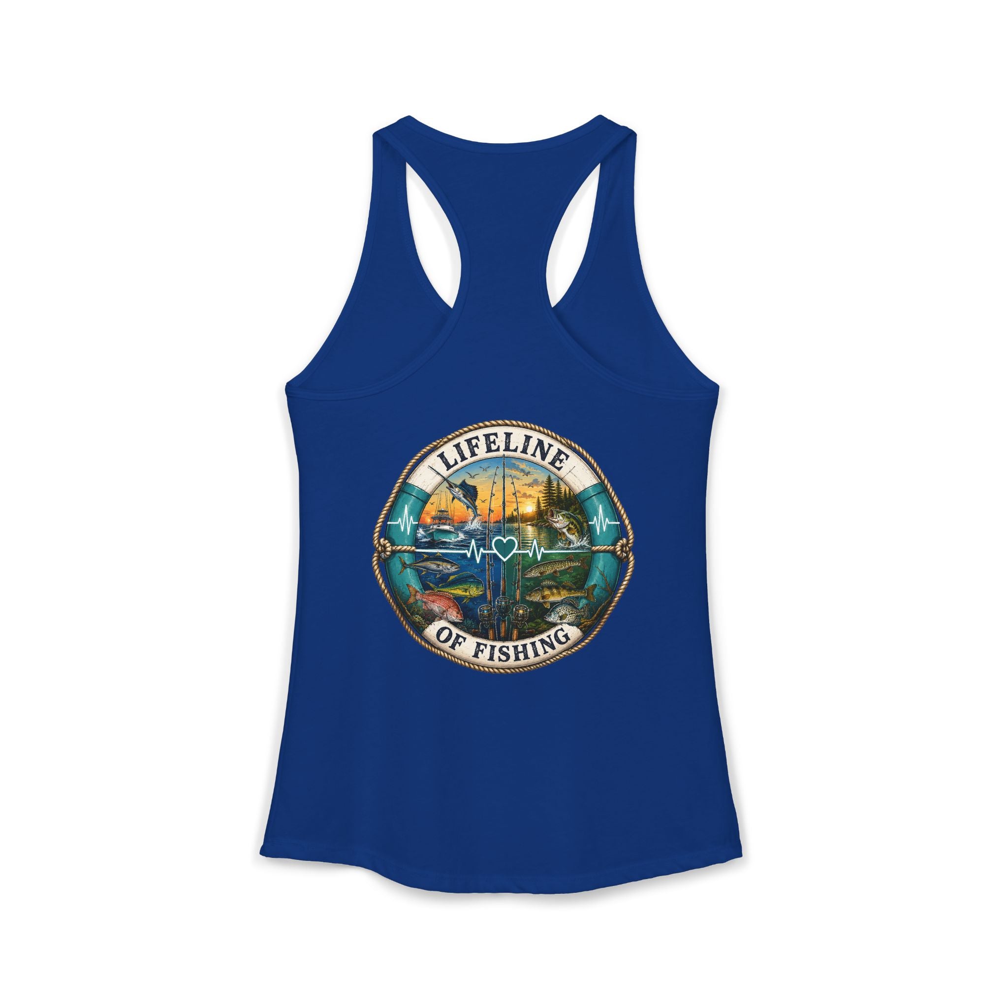 Performance Racerback Tank-Lifeline of fishing