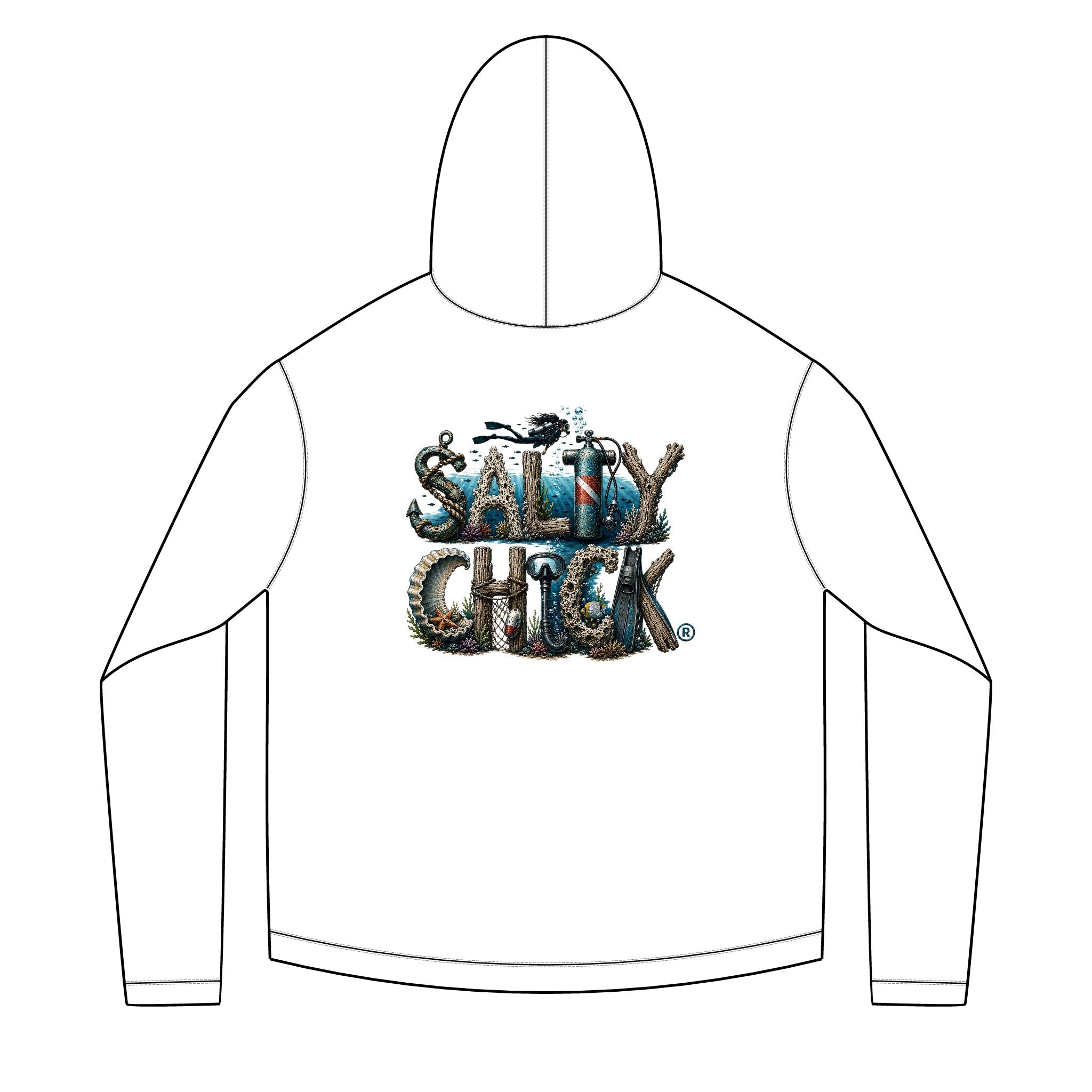 Solar Hoodie long sleeve- Diver Logo