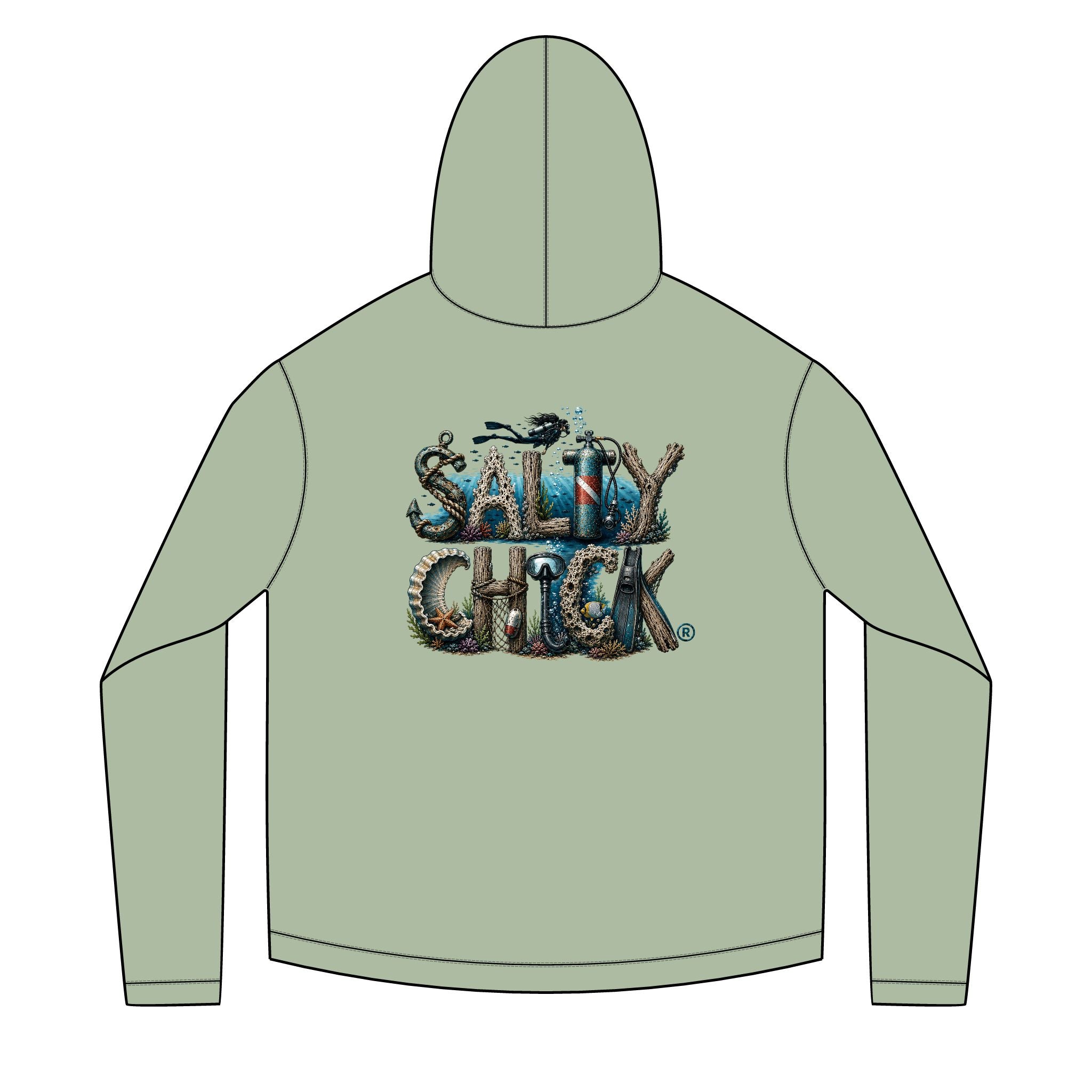 Solar Hoodie long sleeve- Diver Logo