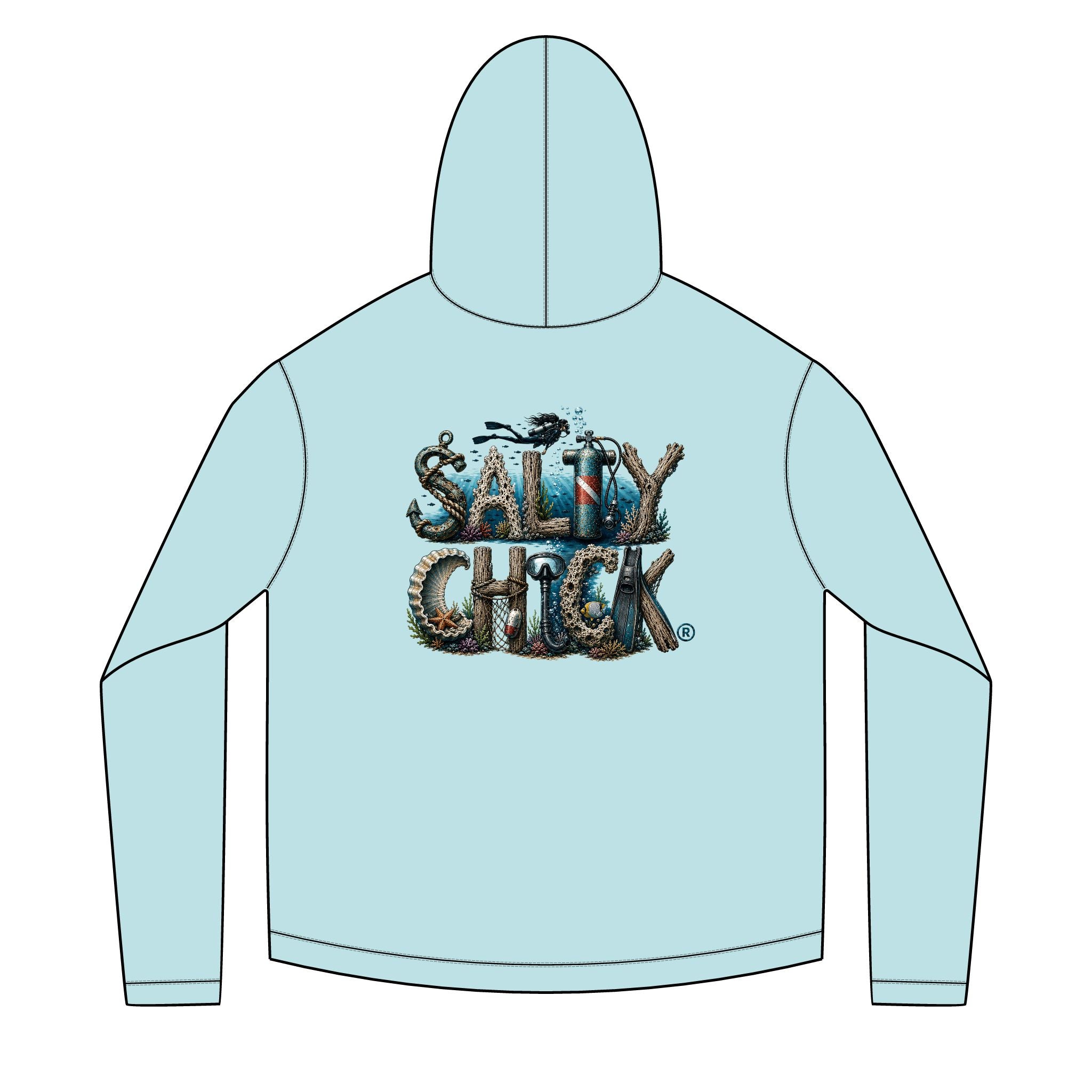 Solar Hoodie long sleeve- Diver Logo