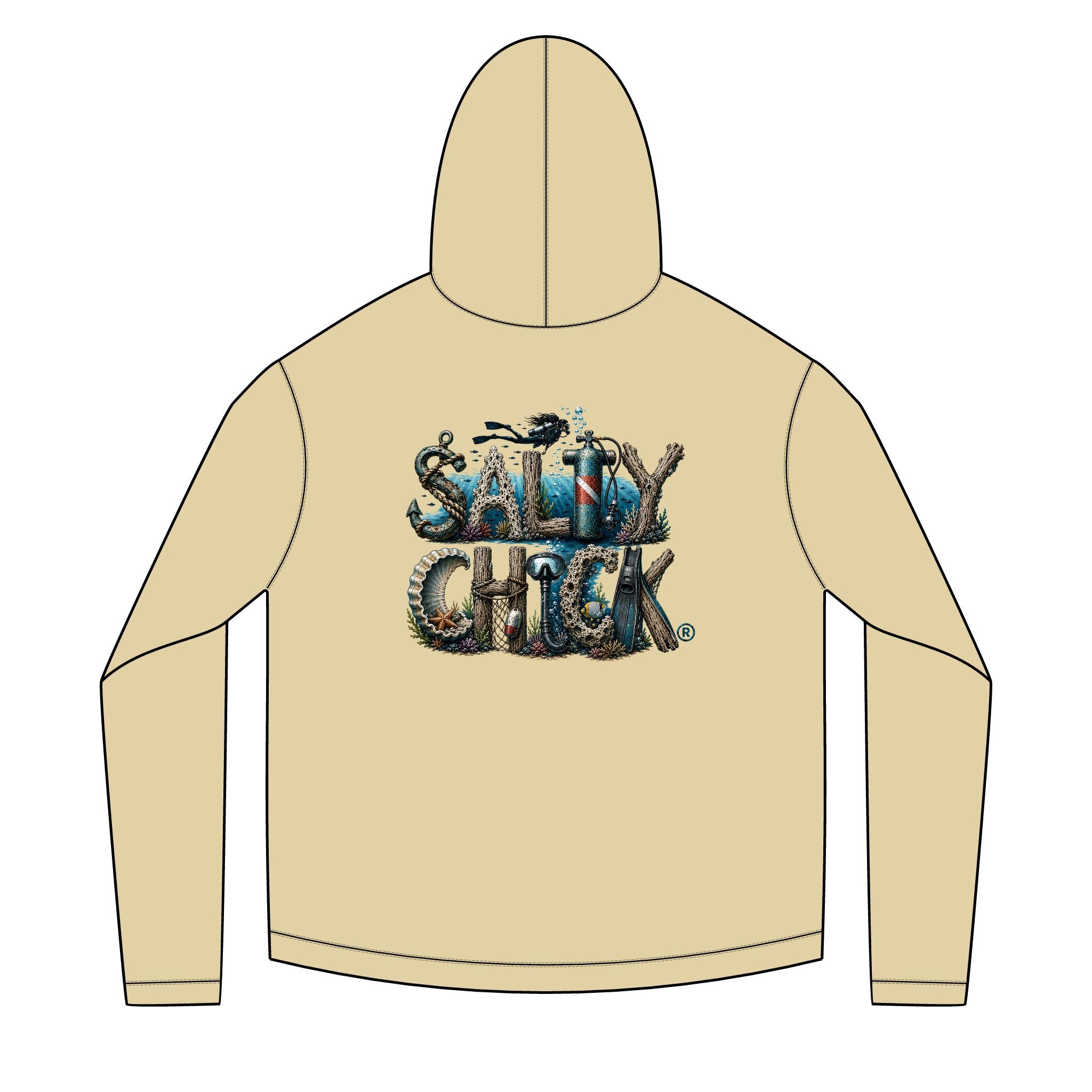 Solar Hoodie long sleeve- Diver Logo