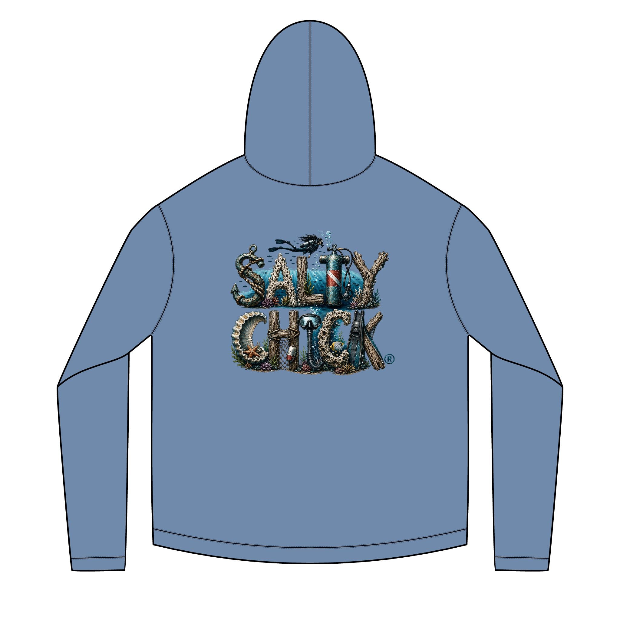 Solar Hoodie long sleeve- Diver Logo