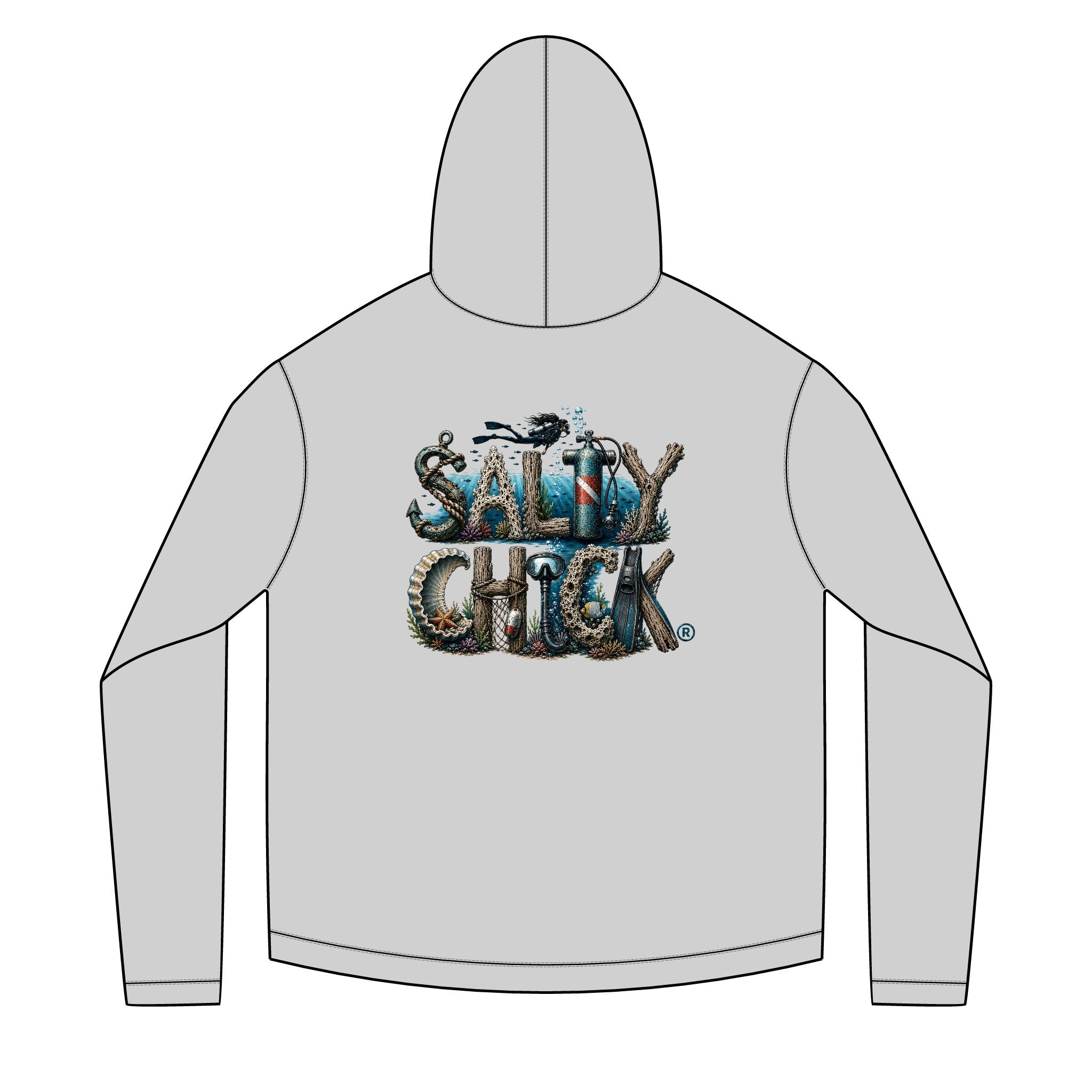 Solar Hoodie long sleeve- Diver Logo