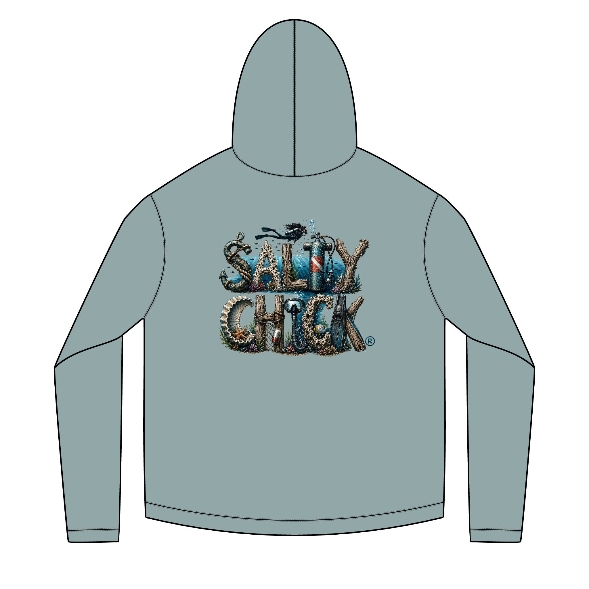 Solar Hoodie long sleeve- Diver Logo