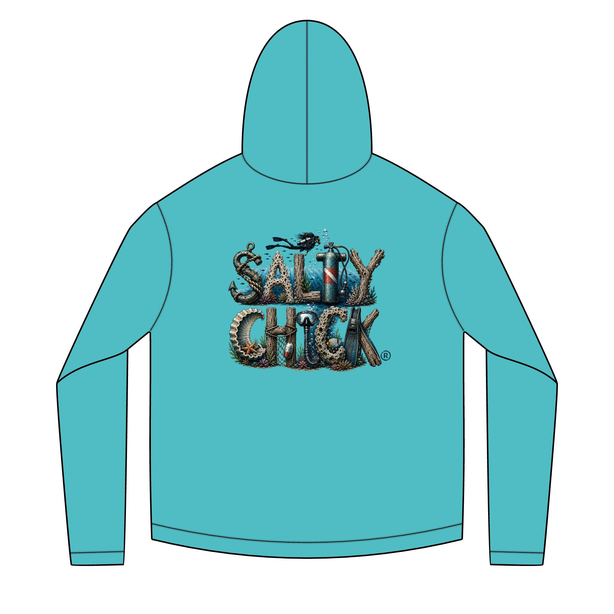 Solar Hoodie long sleeve- Diver Logo