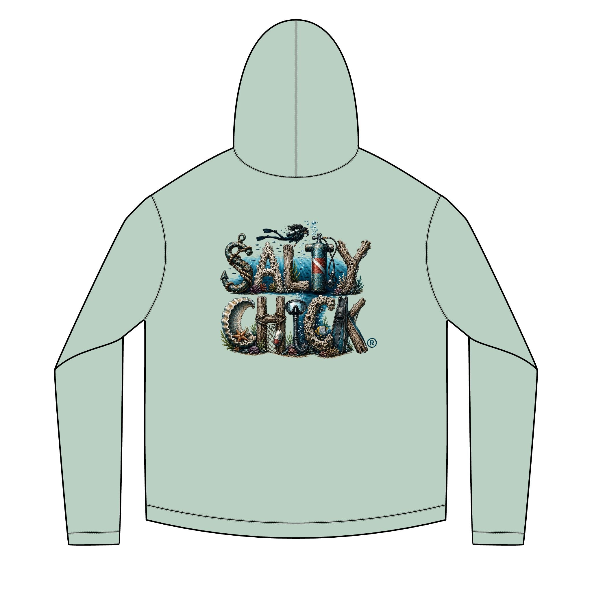 Solar Hoodie long sleeve- Diver Logo
