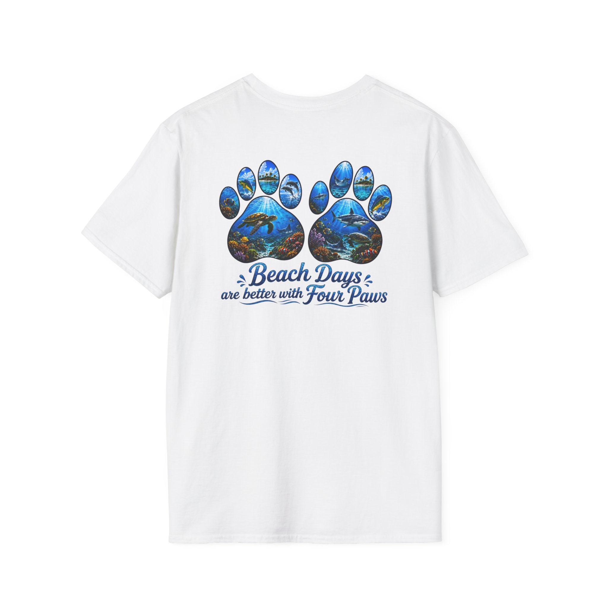 Cotton Tee- Beach days are better with four paws