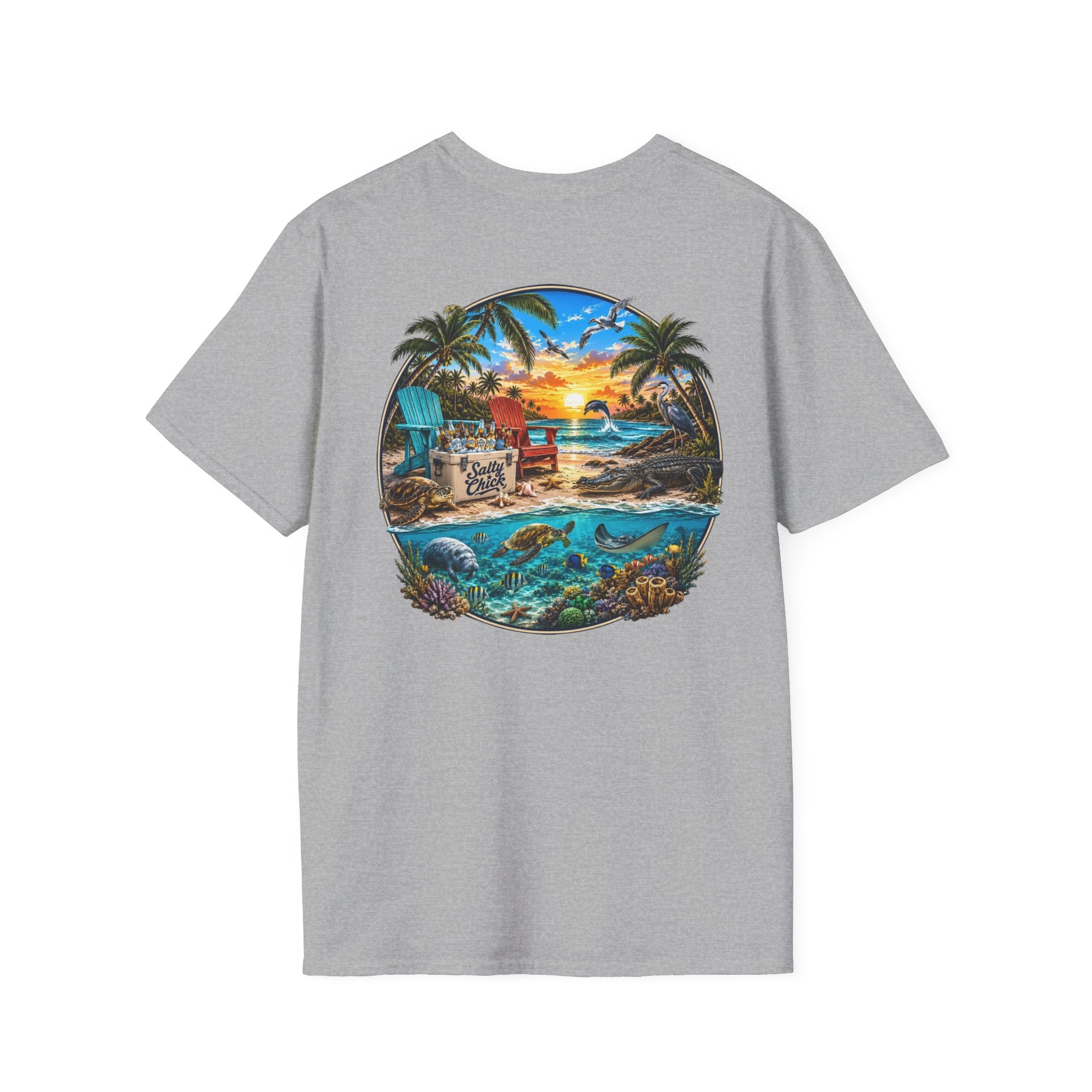 Cotton Tee- Beach scene