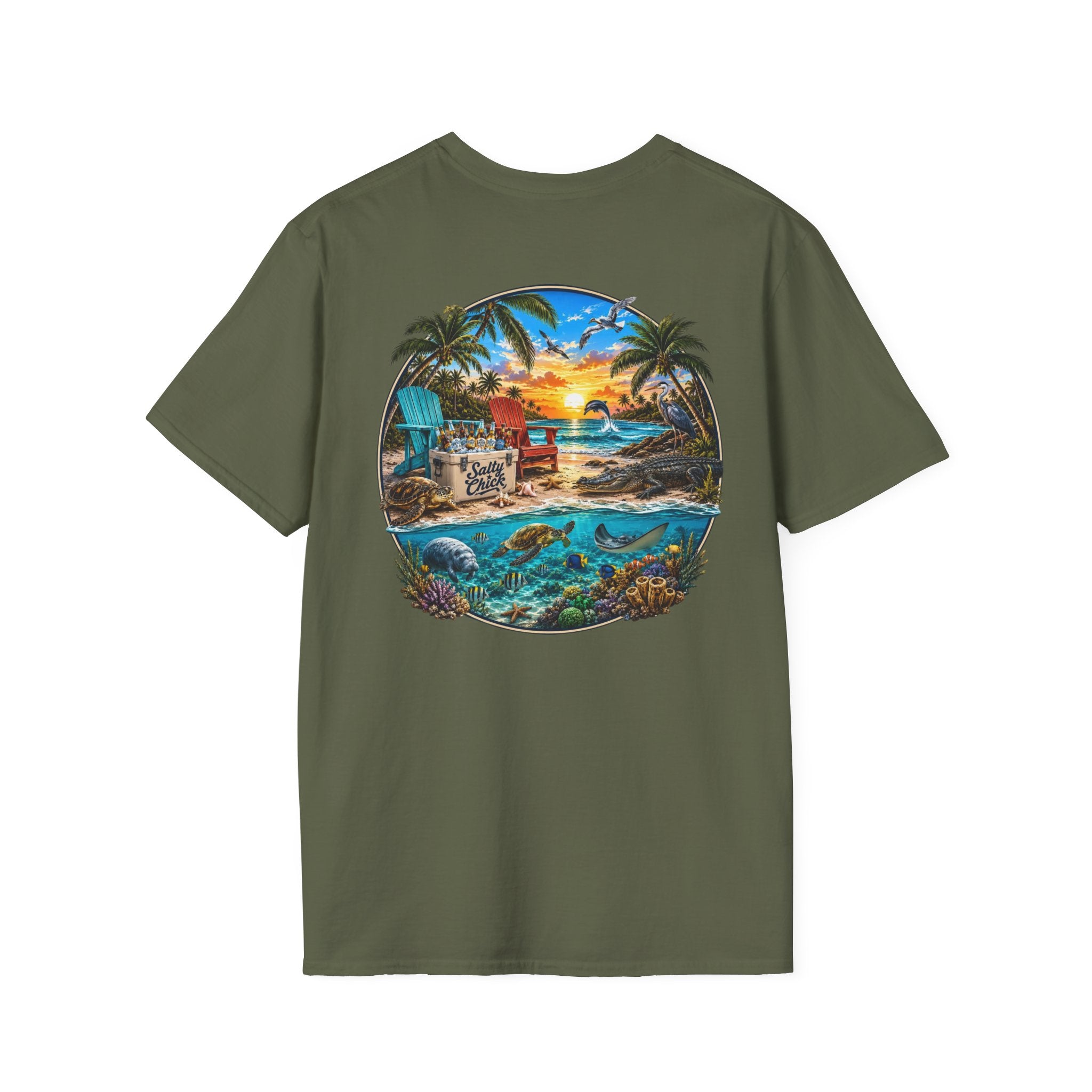 Cotton Tee- Beach scene