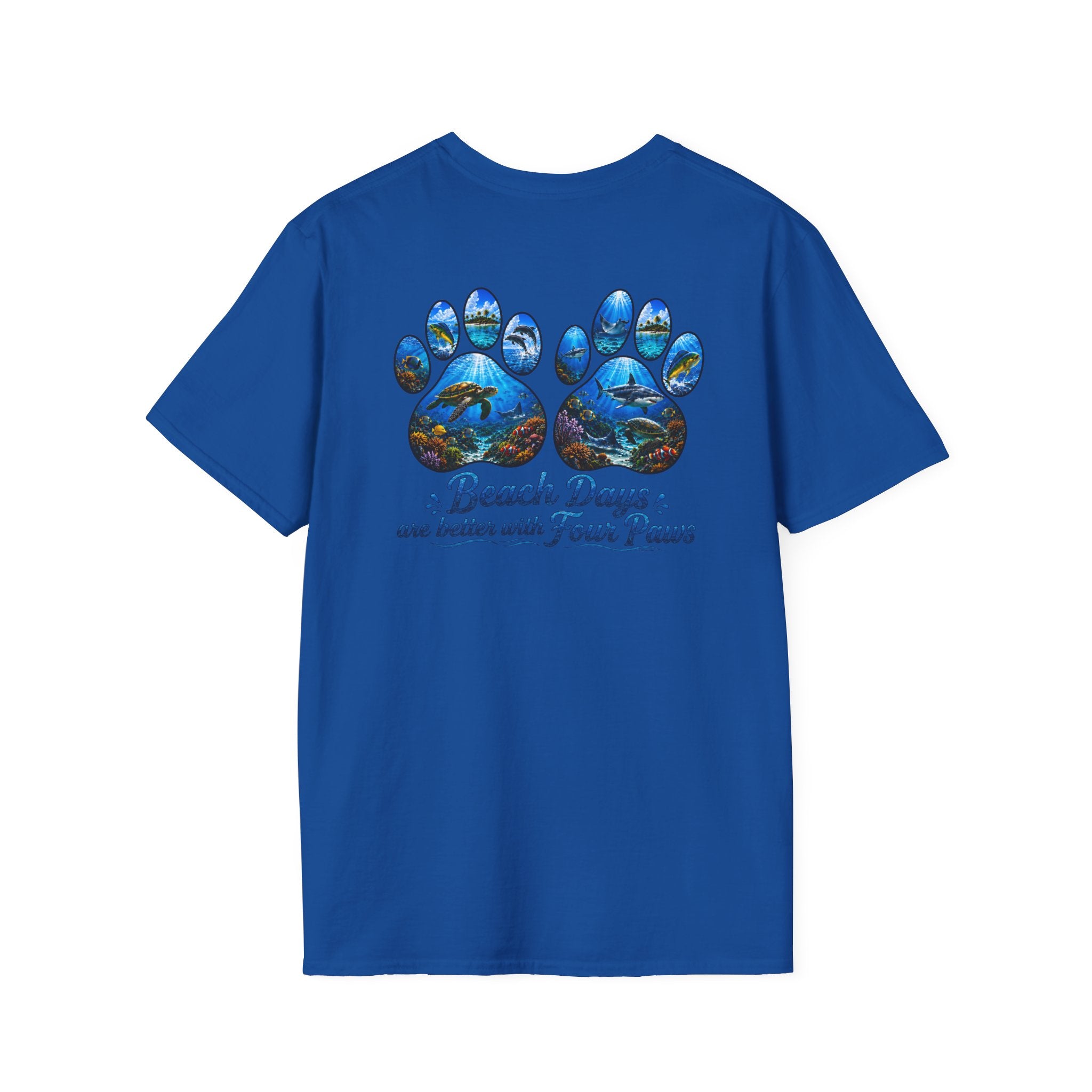 Cotton Tee- Beach days are better with four paws