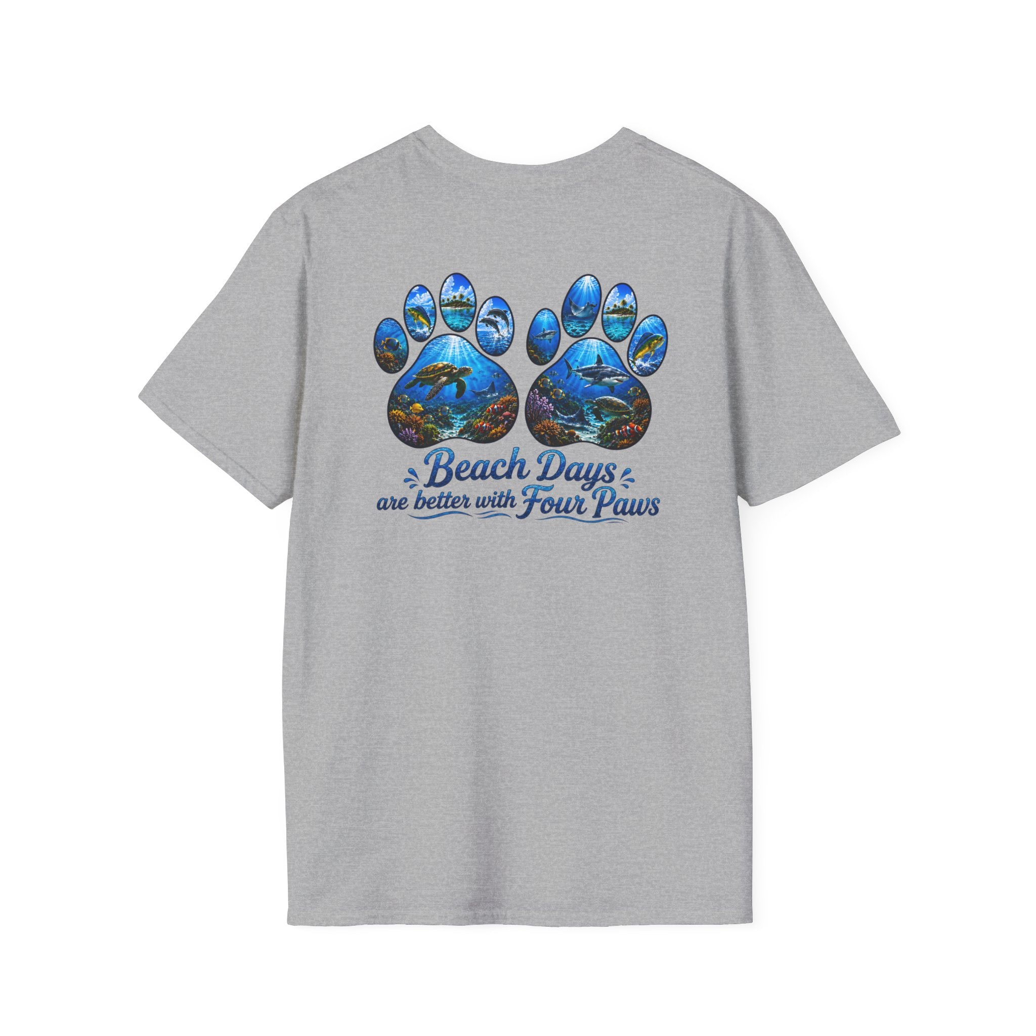 Cotton Tee- Beach days are better with four paws
