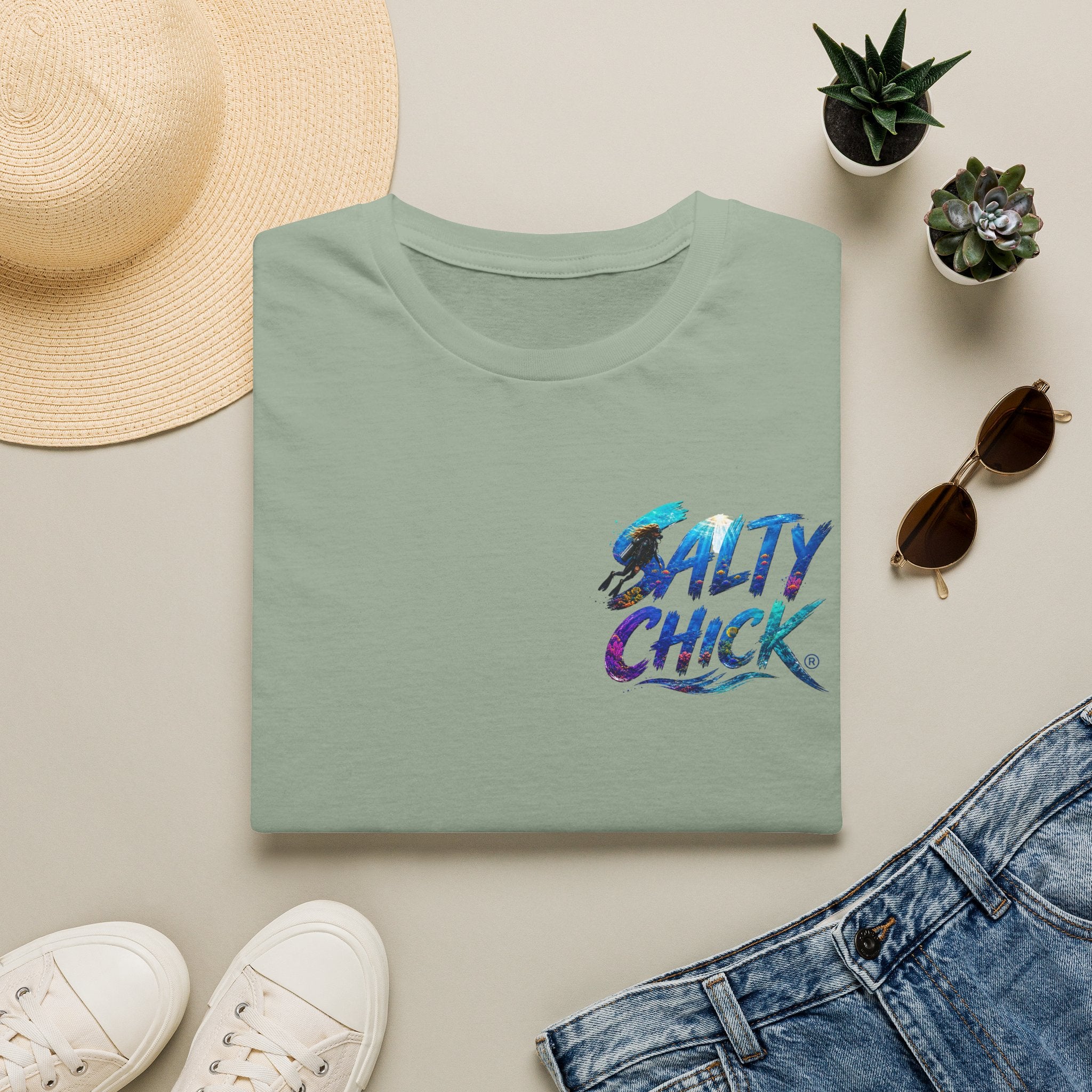 Cotton Tee- Diver lettering
