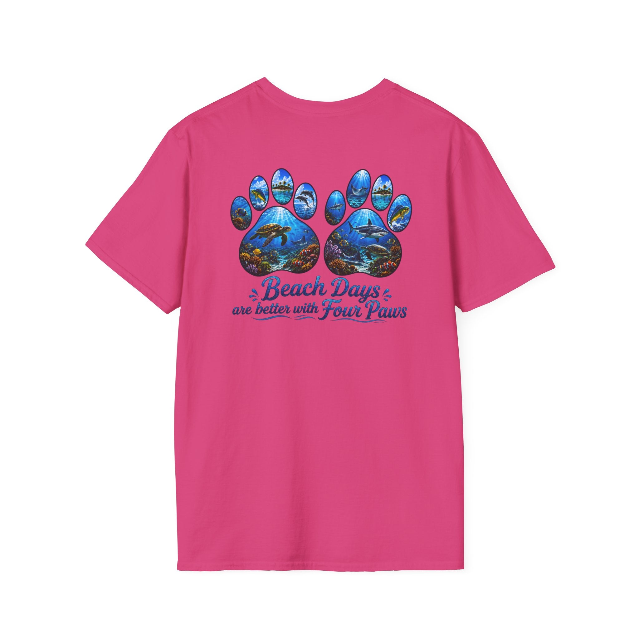 Cotton Tee- Beach days are better with four paws
