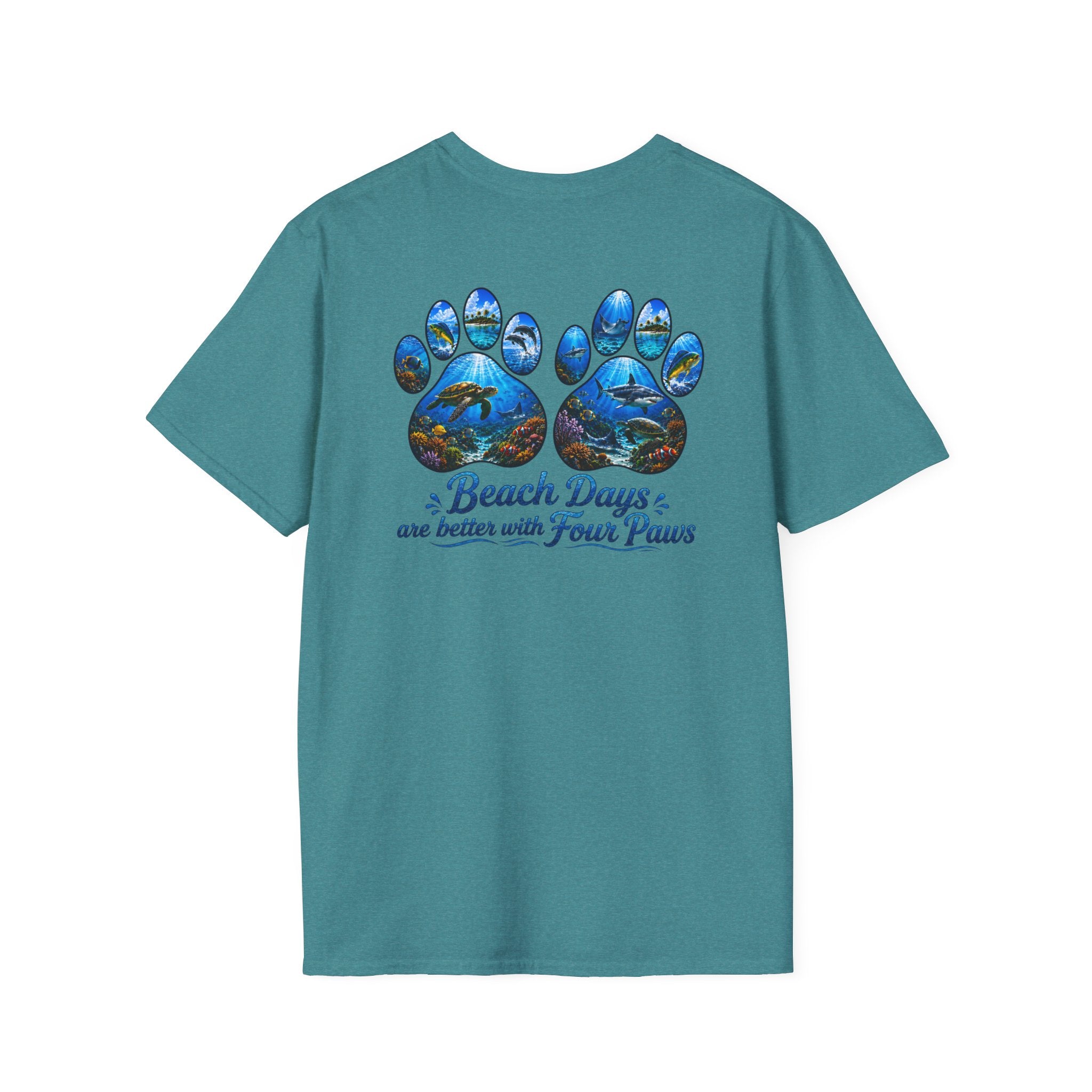 Cotton Tee- Beach days are better with four paws