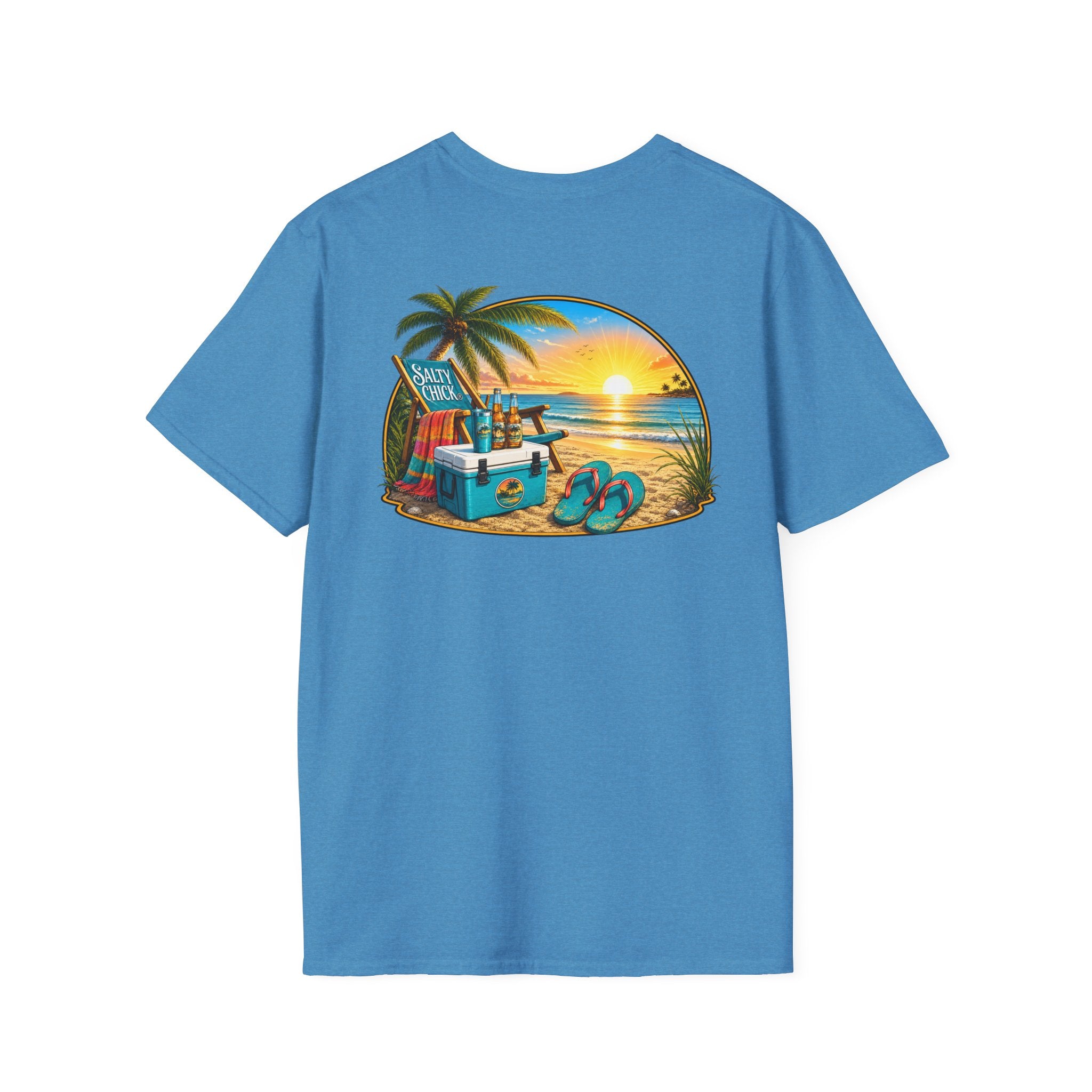 Cotton Tee- Beach Chair on Ocean