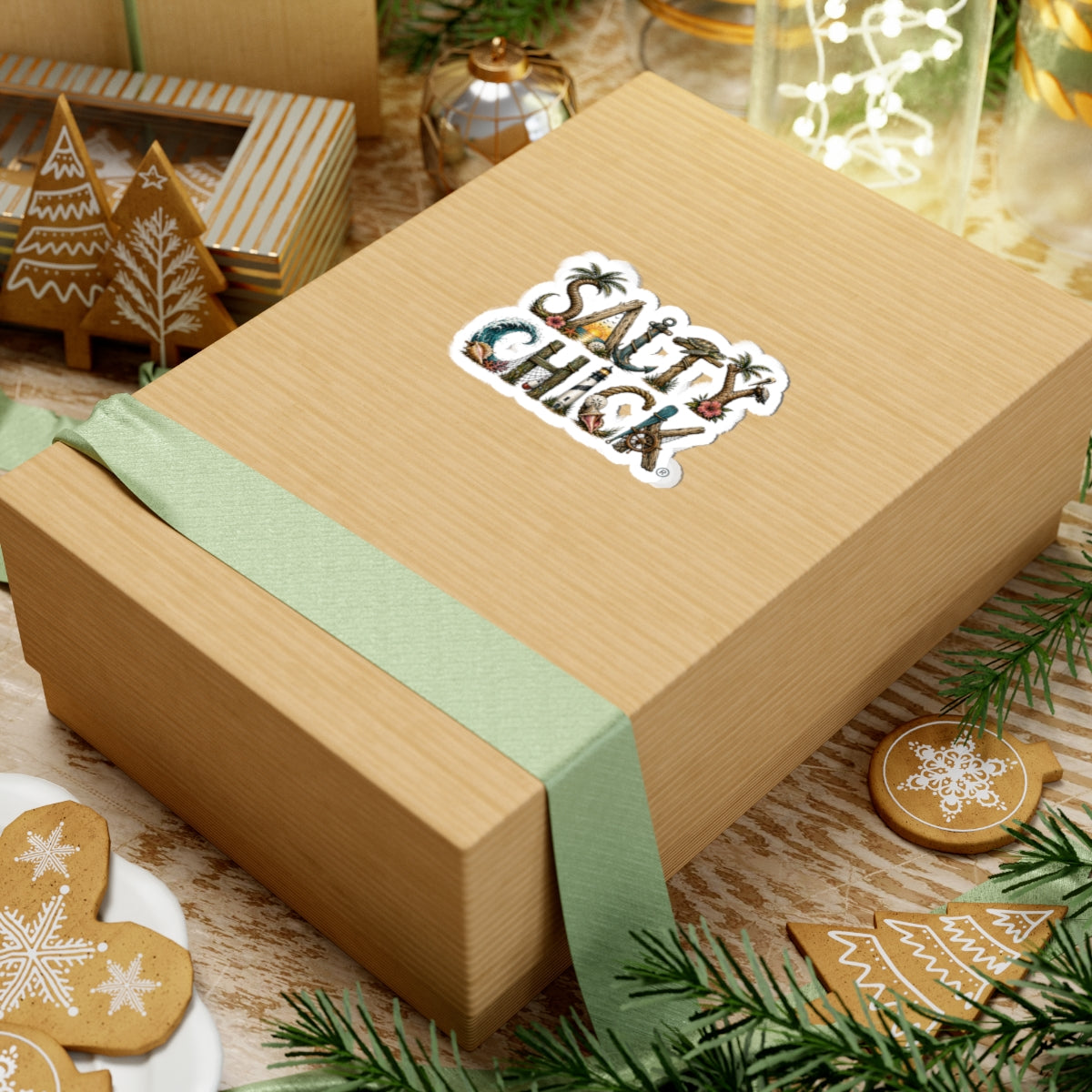 Cut Stick Sticker- unique Salty Chick lettering