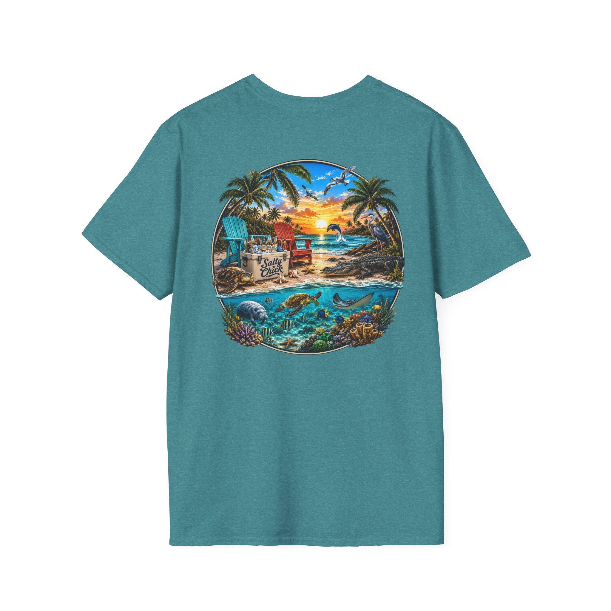 Cotton Tee- Beach scene