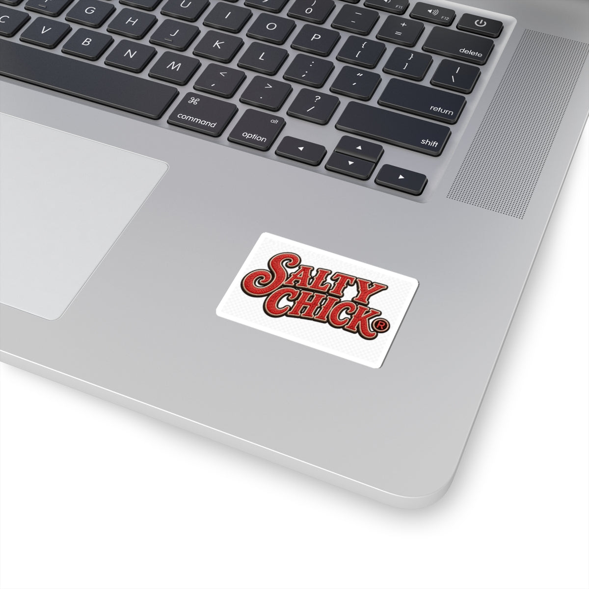 Cut Stick Sticker- Red Salty Chick lettering