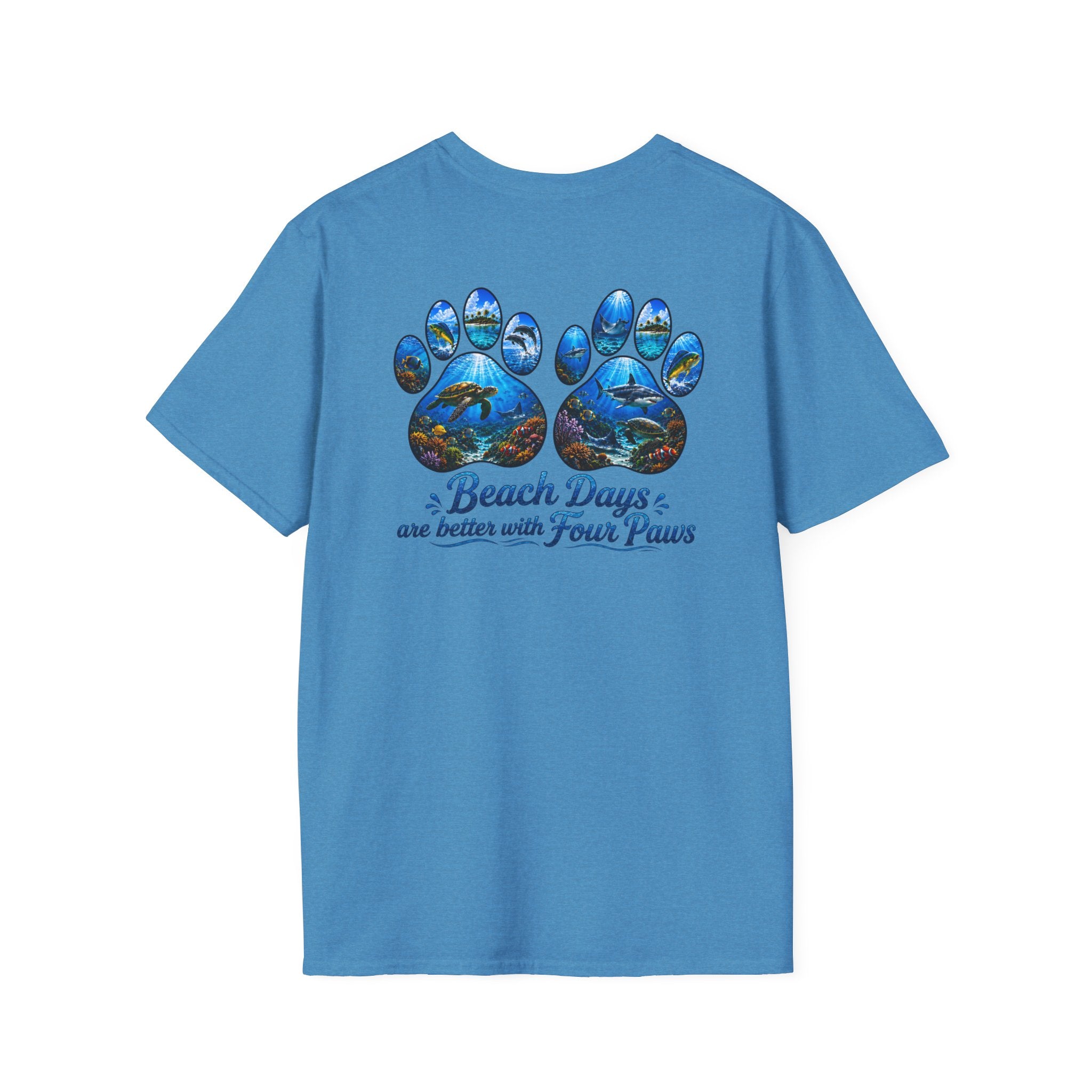 Cotton Tee- Beach days are better with four paws