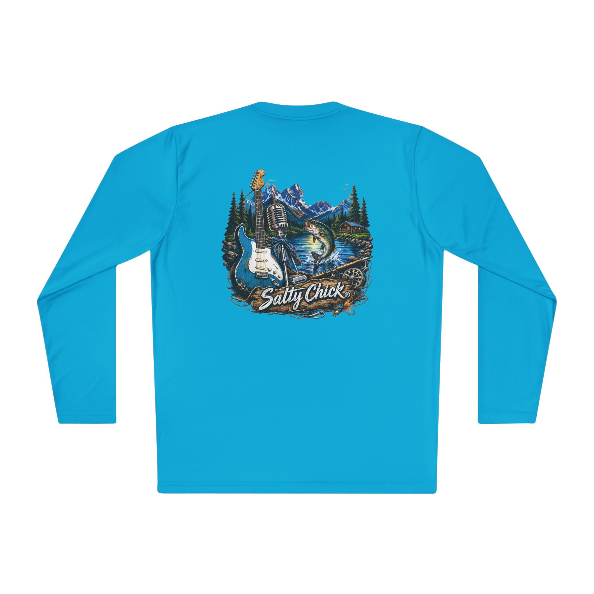 Unisex Moisture Wicking Long Sleeve- Guitar, mic, fishing