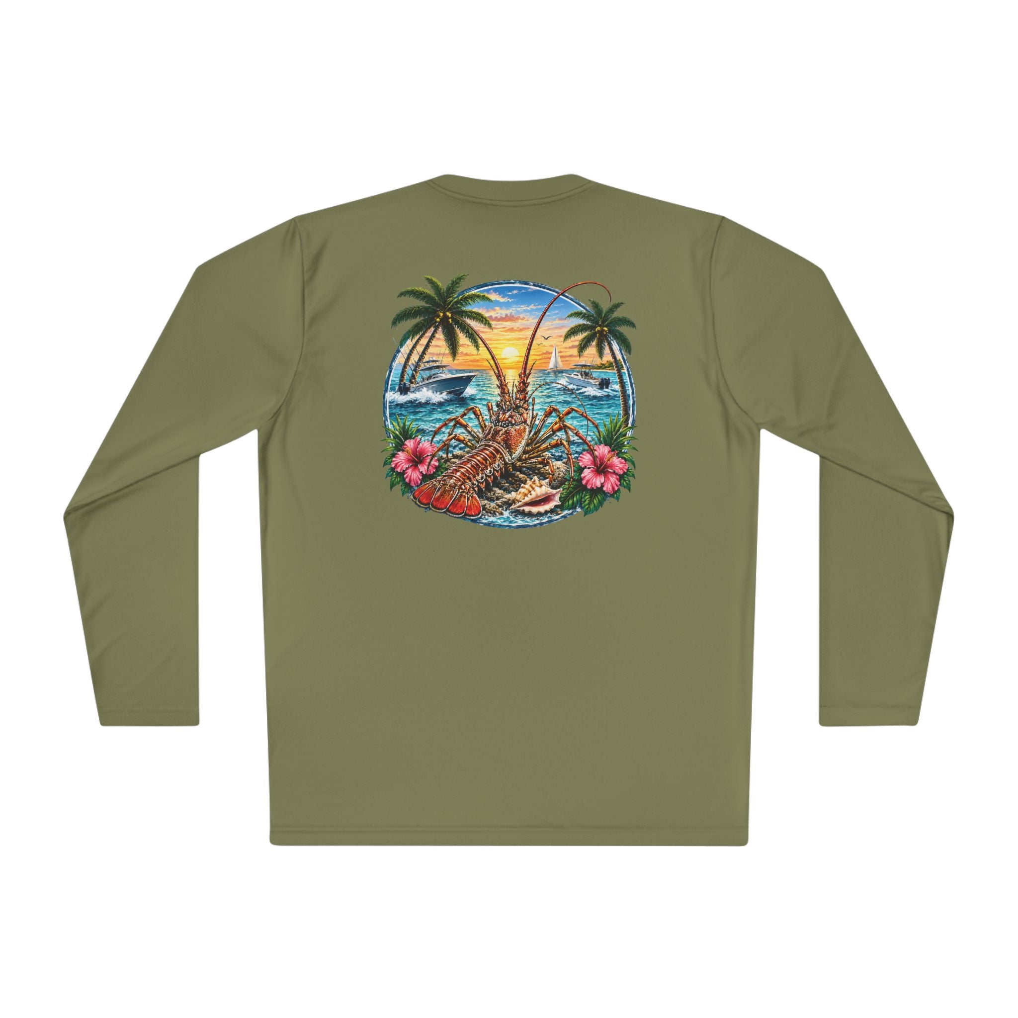 Unisex Moisture Wicking Long Sleeve- Lobstering