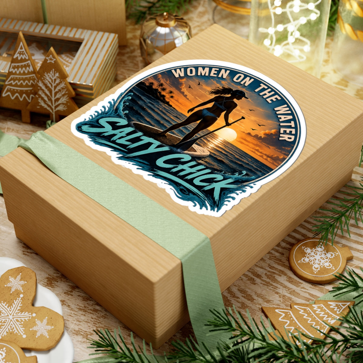 Cut Stick Sticker- Paddle boarder