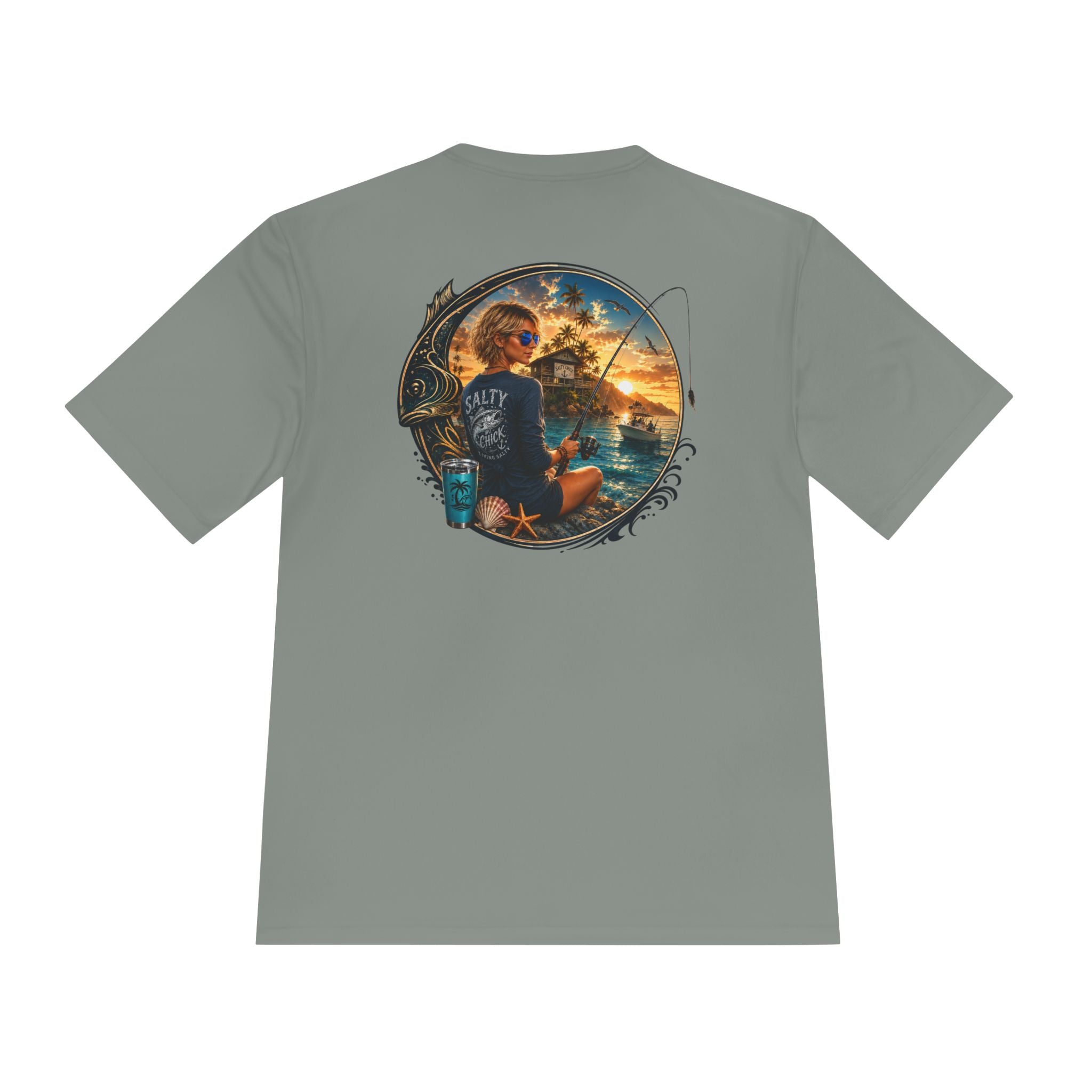 Unisex Moisture Wicking fishing Tee