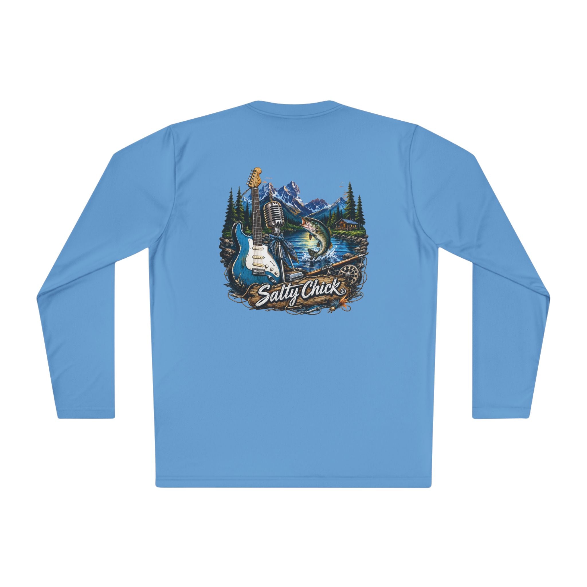 Unisex Moisture Wicking Long Sleeve- Guitar, mic, fishing