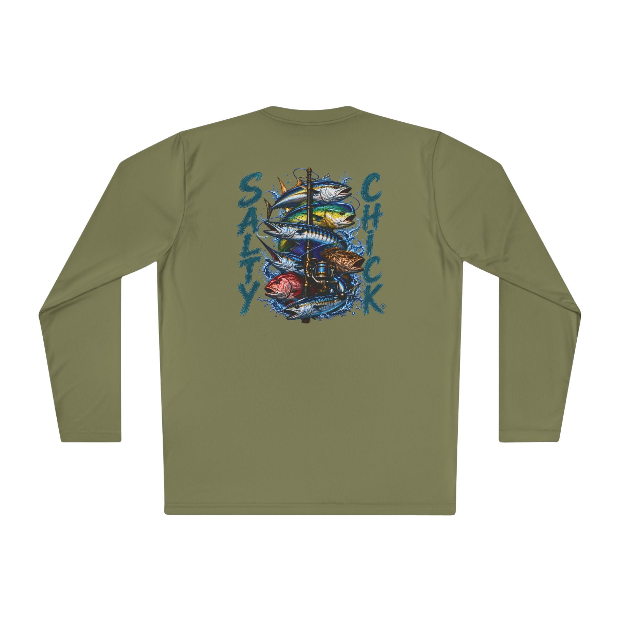 Unisex Moisture Wicking Long Sleeve- Saltwater fish