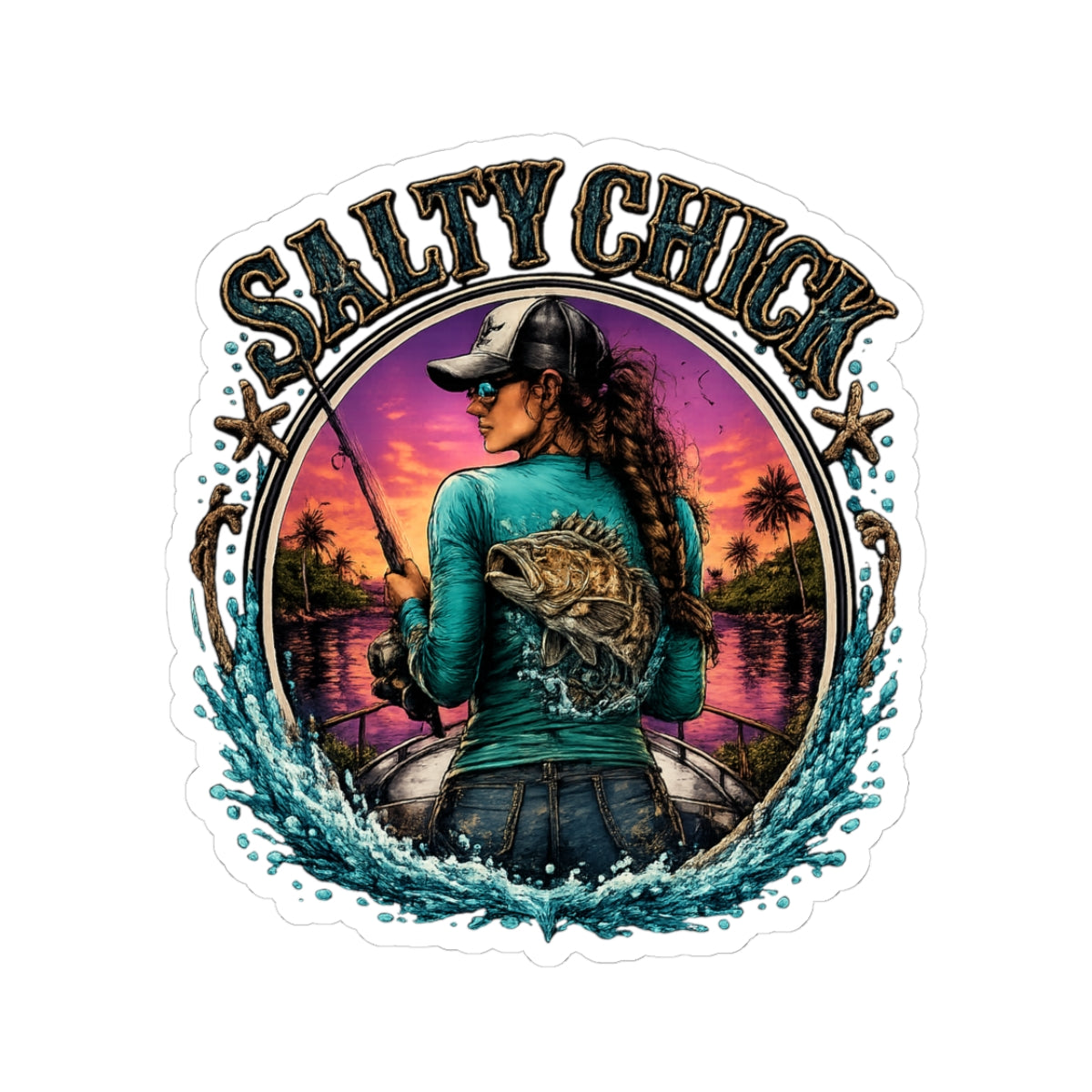 Grouper fishing sticker