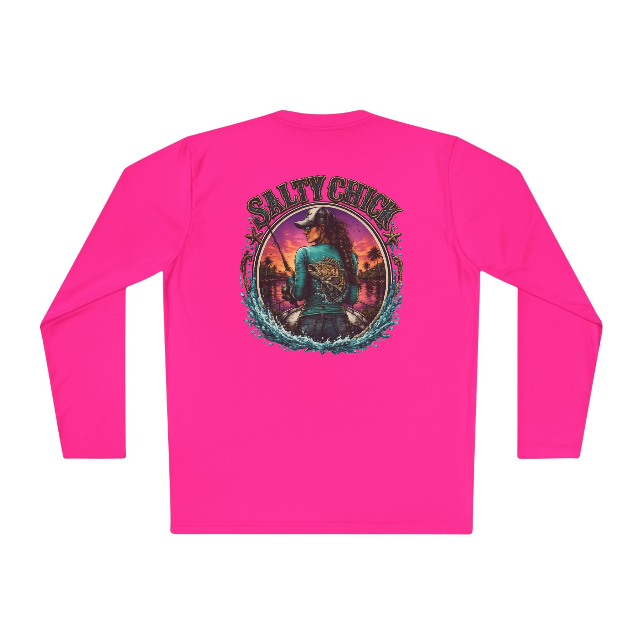 Unisex Moisture Wicking Long Sleeve Tee —Fishing