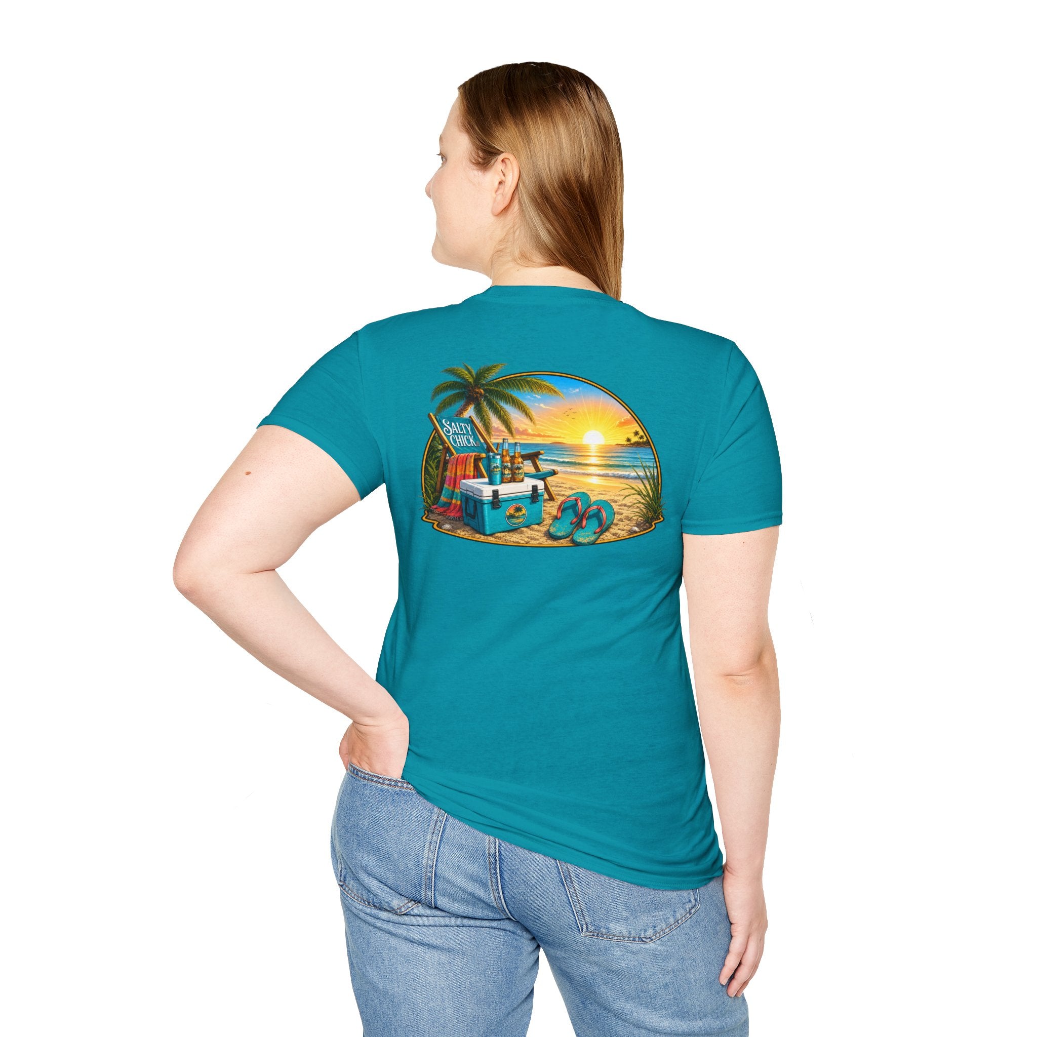 Cotton Tee- Beach Chair on Ocean