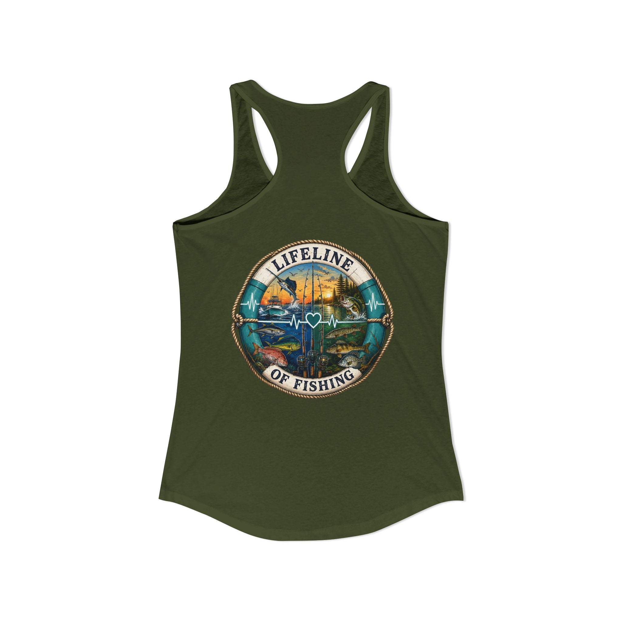 Performance Racerback Tank-Lifeline of fishing